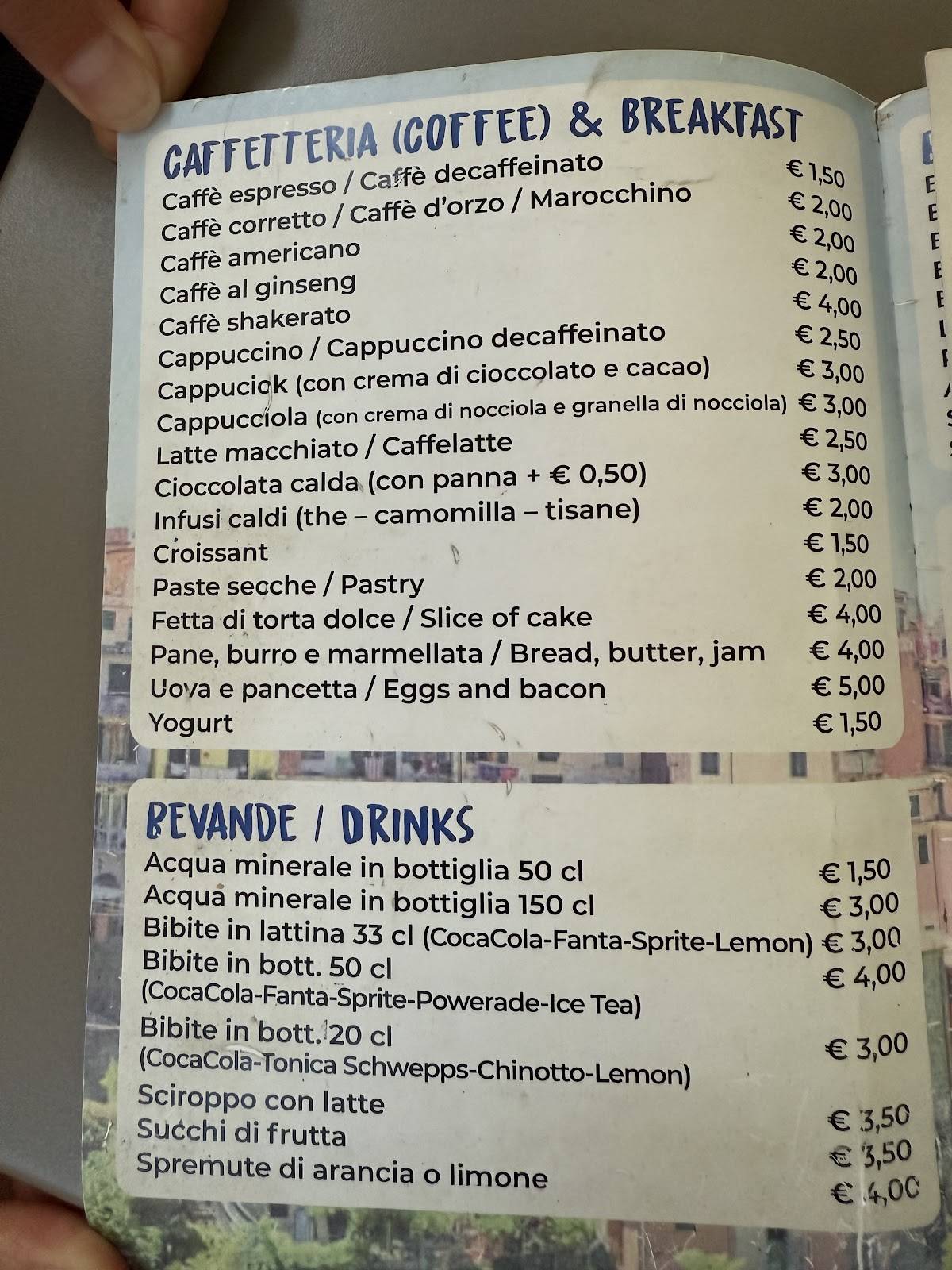 Menu di Caffè Matteo 