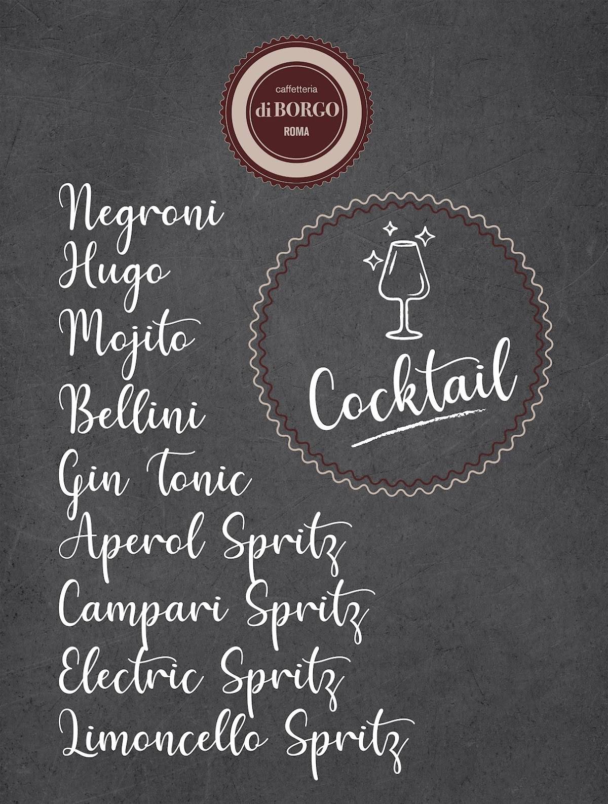 Menu di Caffetteria di Borgo 