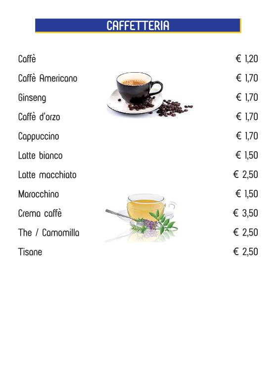 Menu di Beach Bar Babilonia 