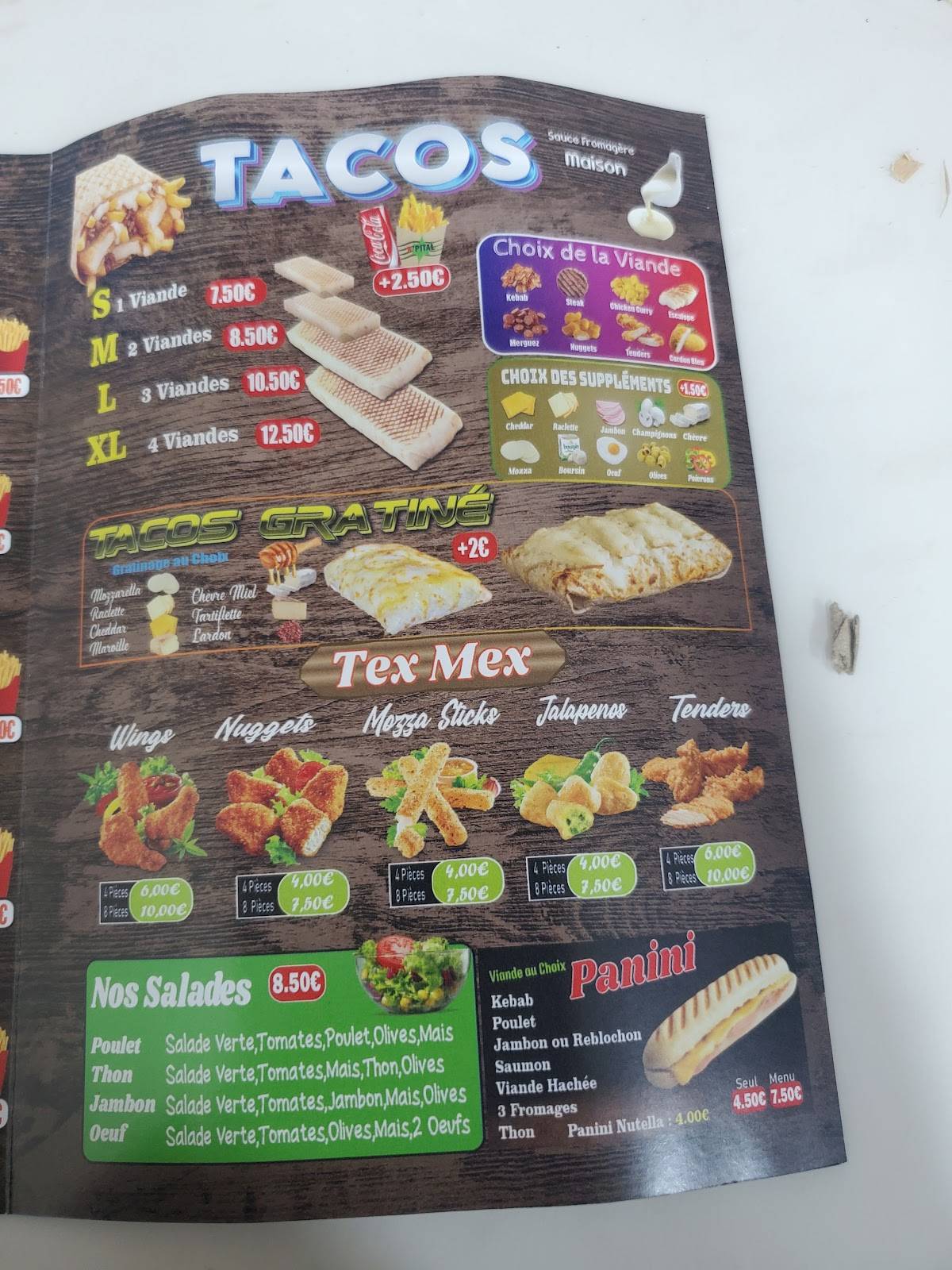 Menu de K'PITAL
