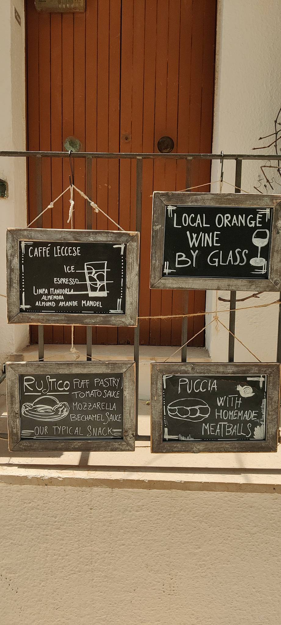 Menu di L'Ortale Ristoro SAlentissimo 