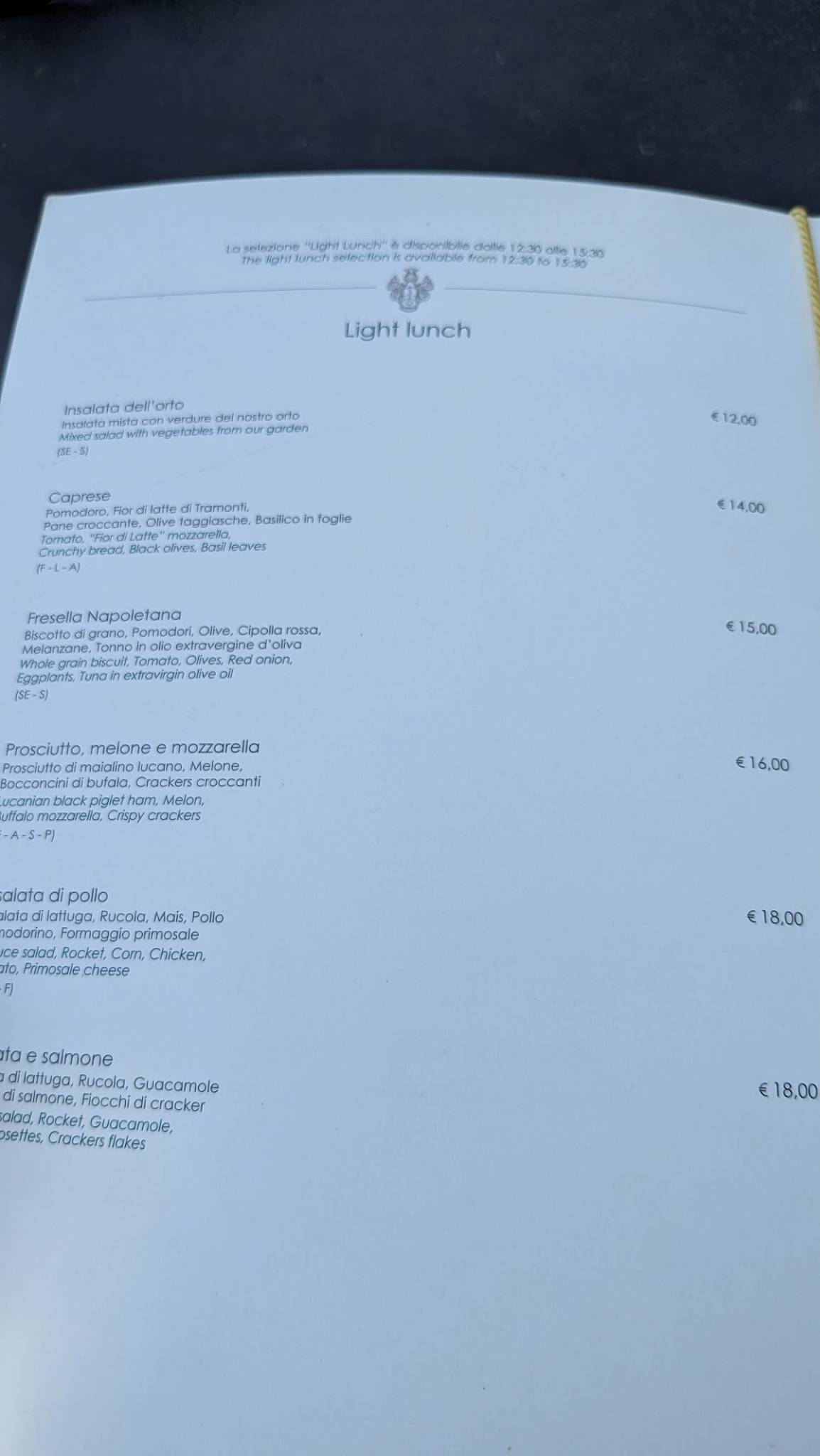 Menu di Lucille's Balcony 