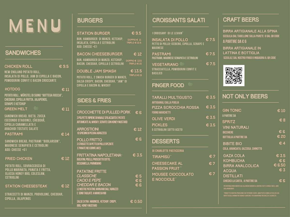 Menu di Luppolo Station 