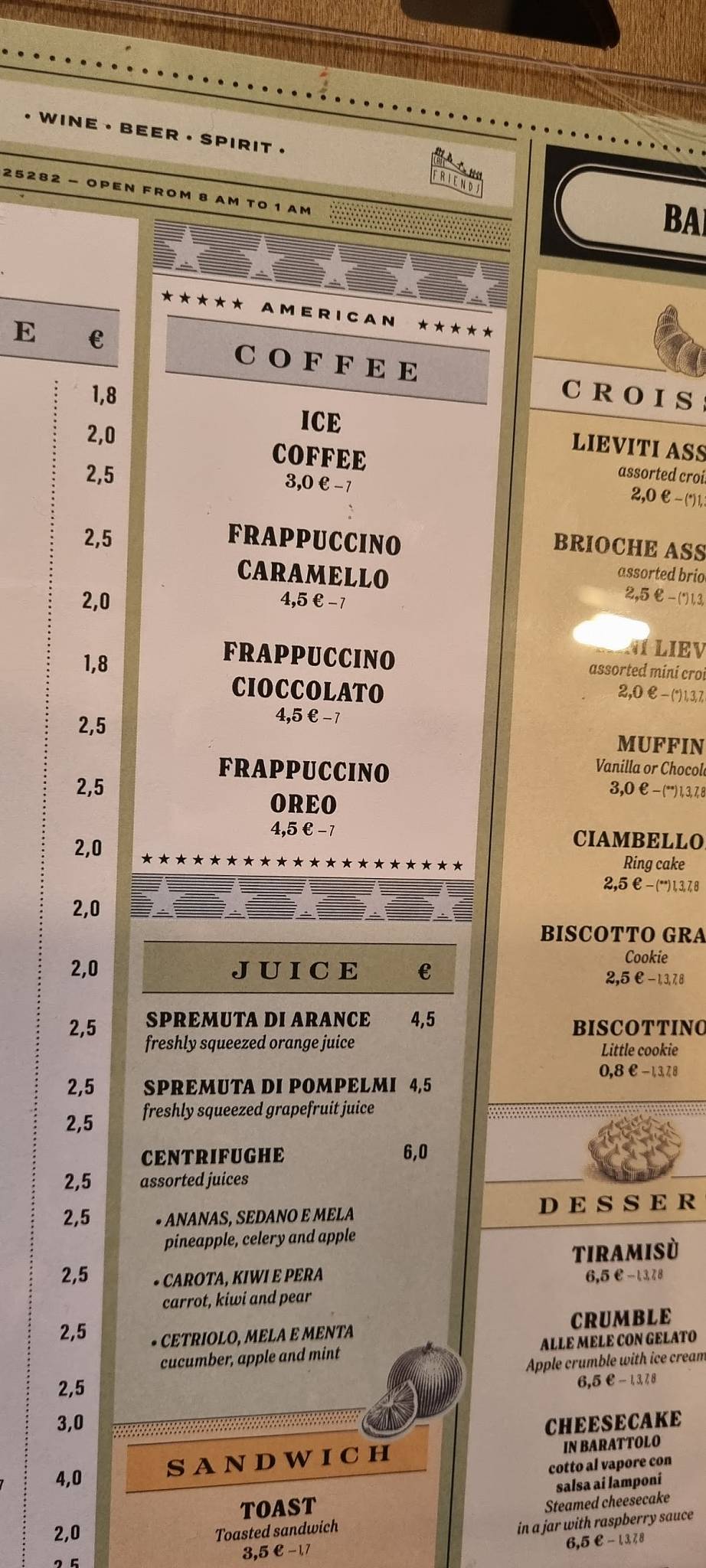 Menu di Meccanismo Happio 
