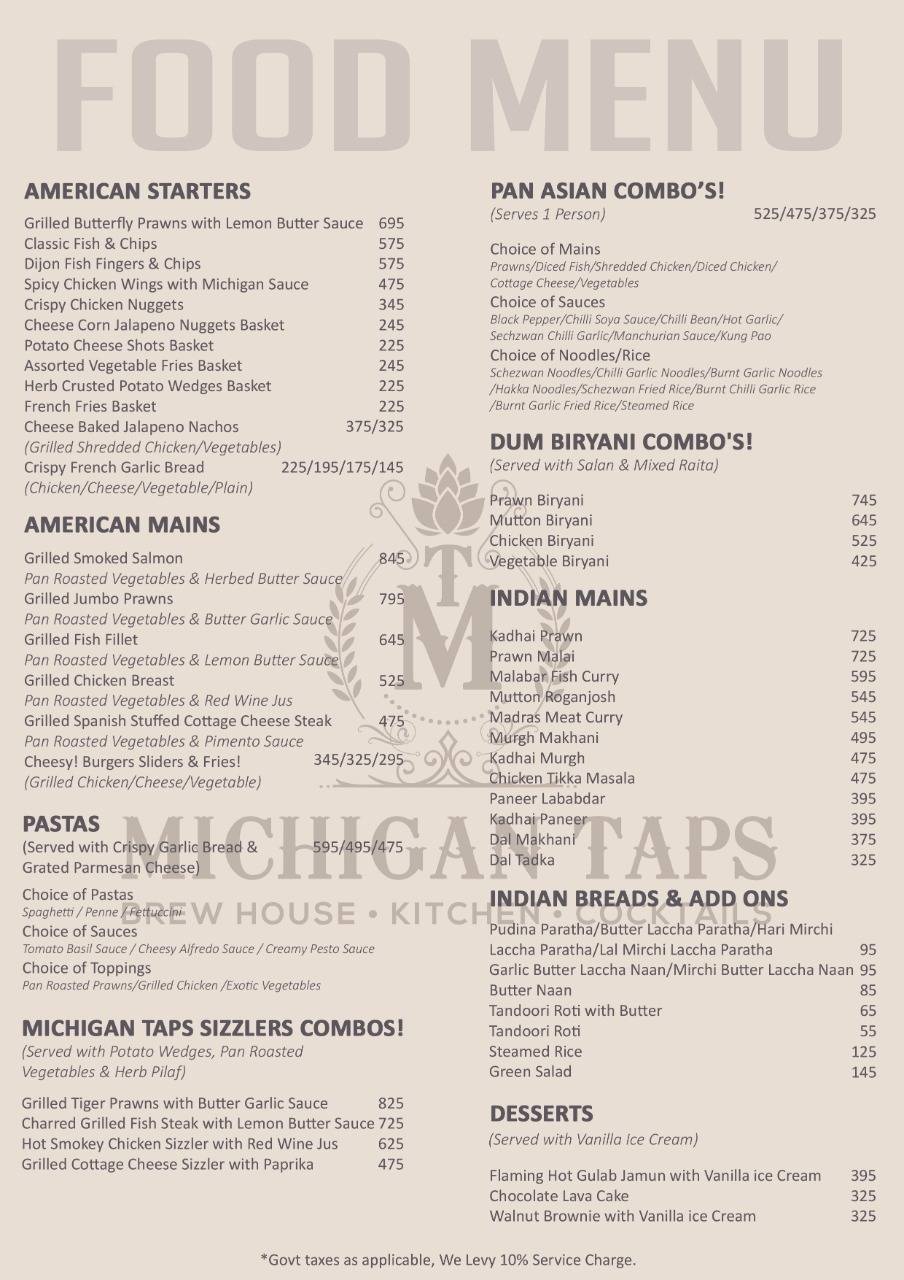 7 Degrees Brauhaus menu