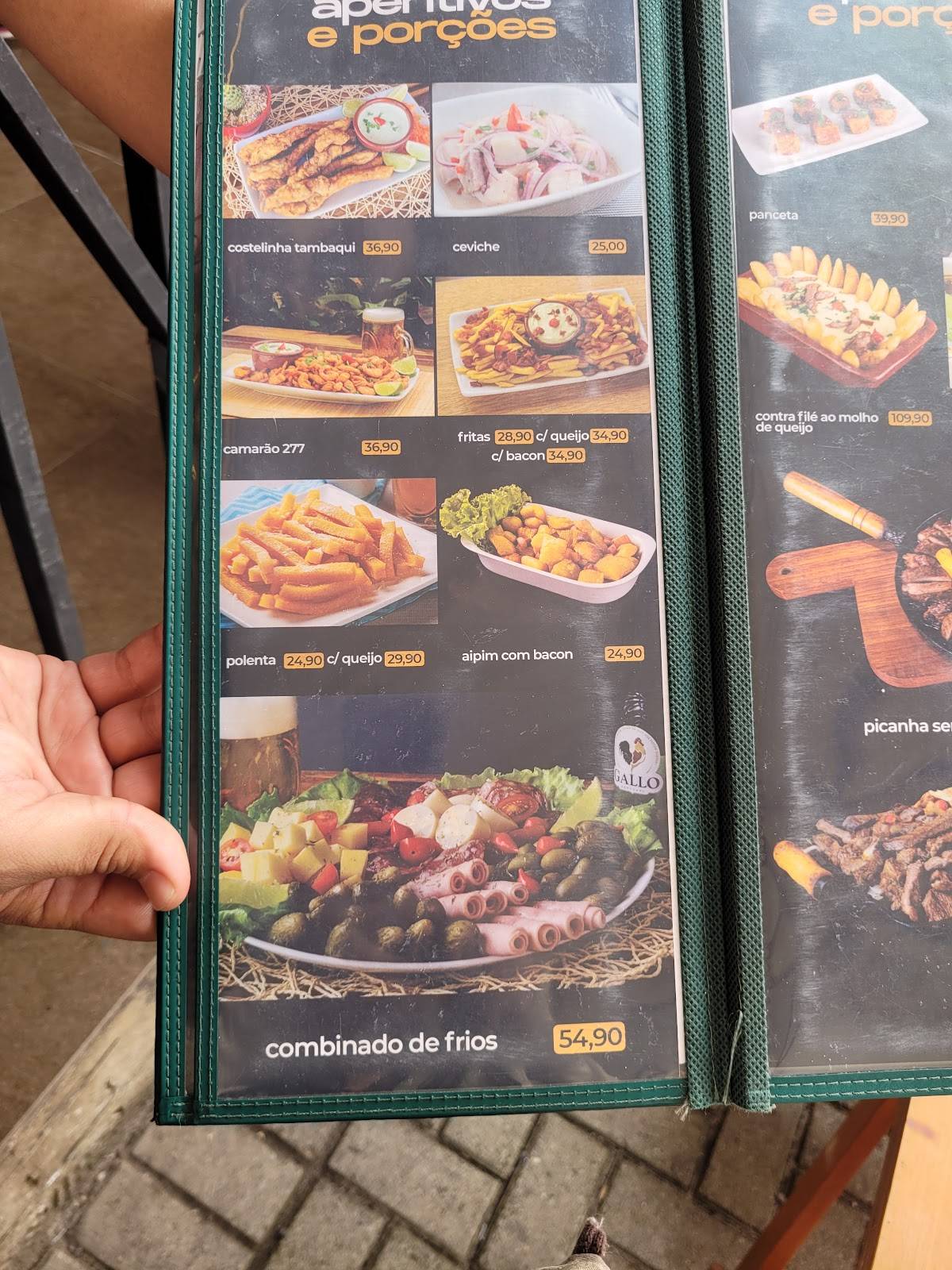 Restaurante 277 cardápio