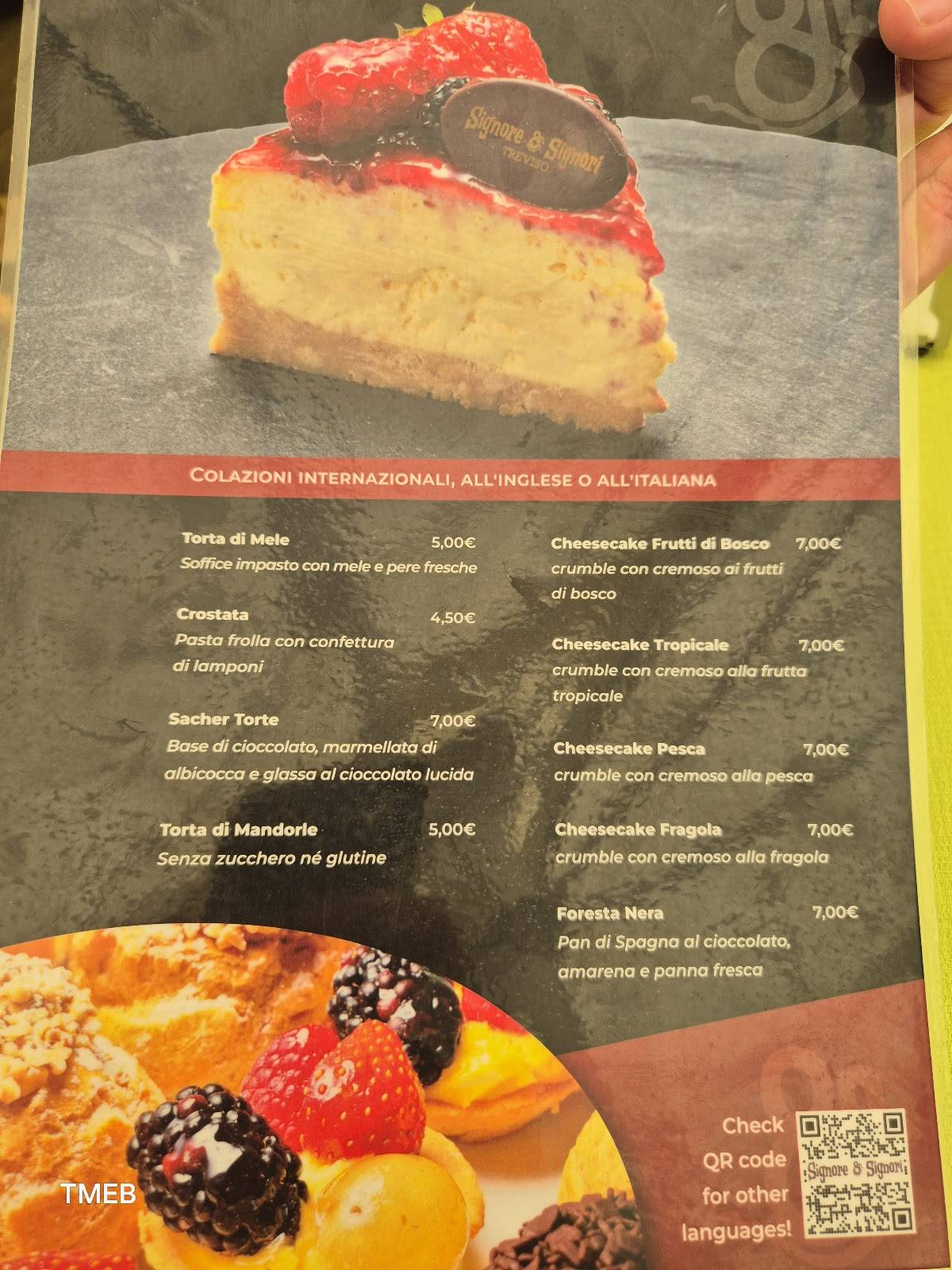 Menu di Signore e Signori 
