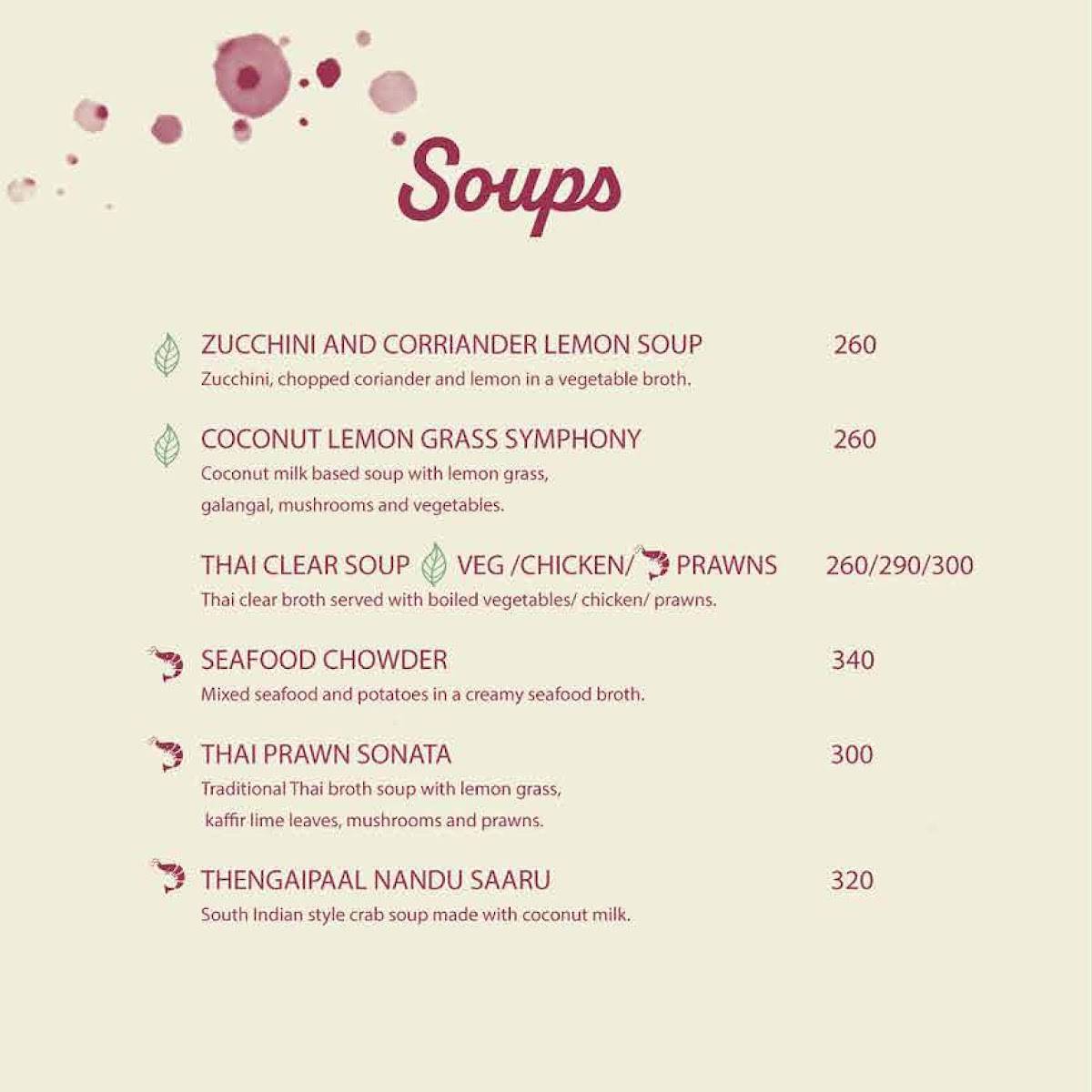 The Beach by Madras Square Restaurant & Bar ECR menu