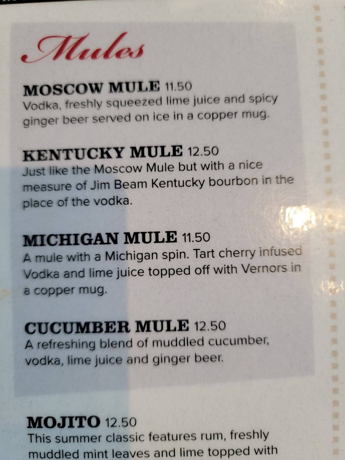 Menu at The Hook Lakeside Grill pub & bar, Mackinaw City