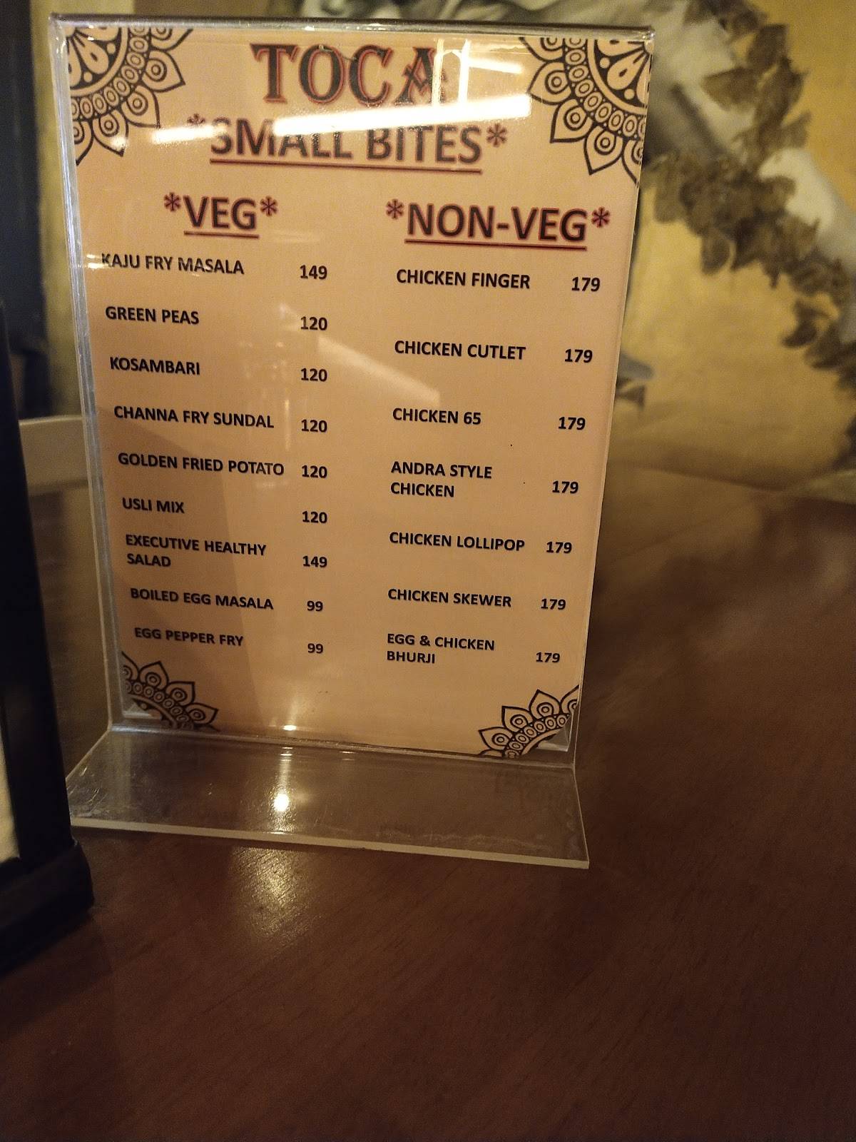 Toca menu