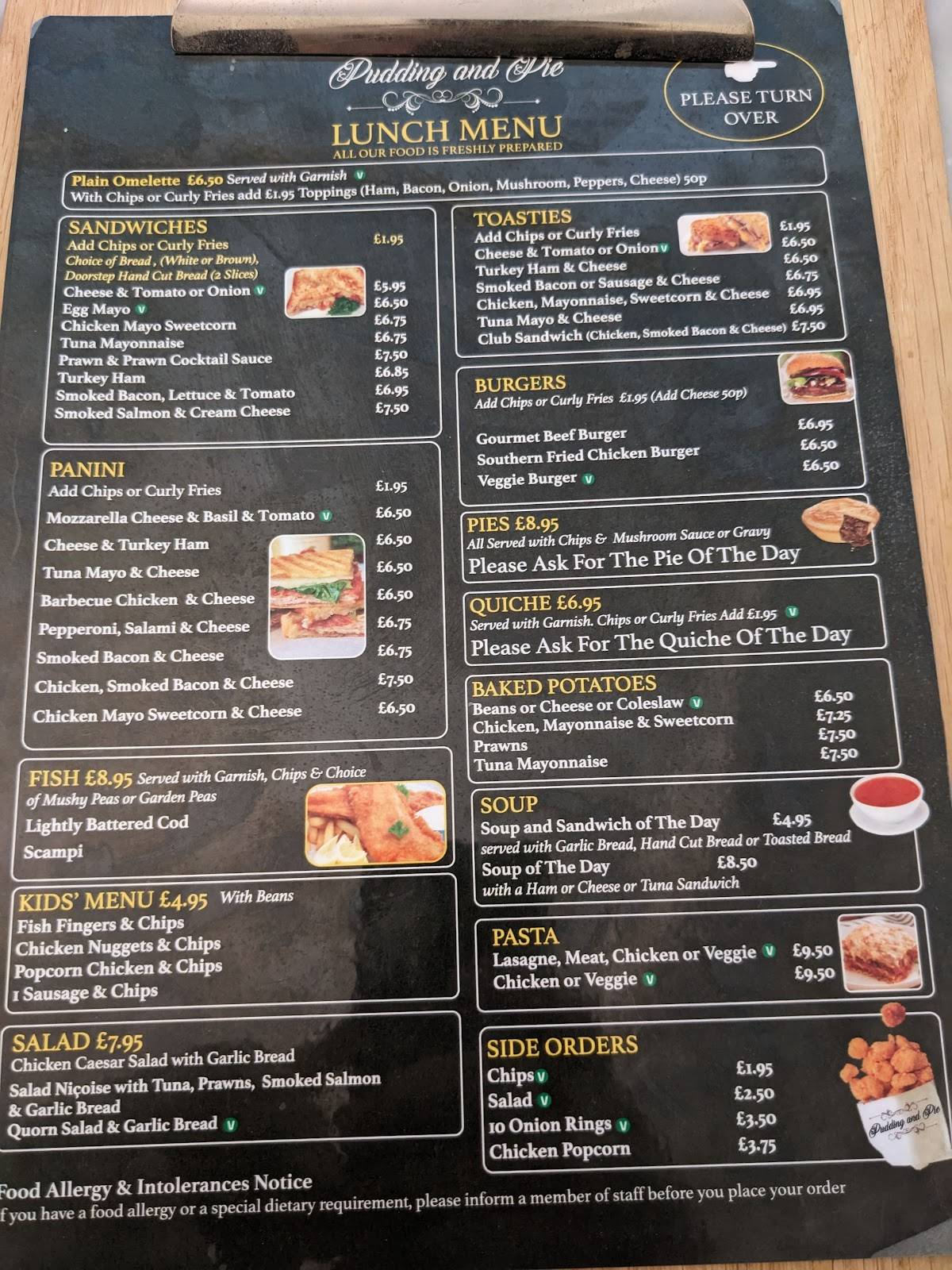 Menu at Pudding & Pie desserts, Southport, 3943