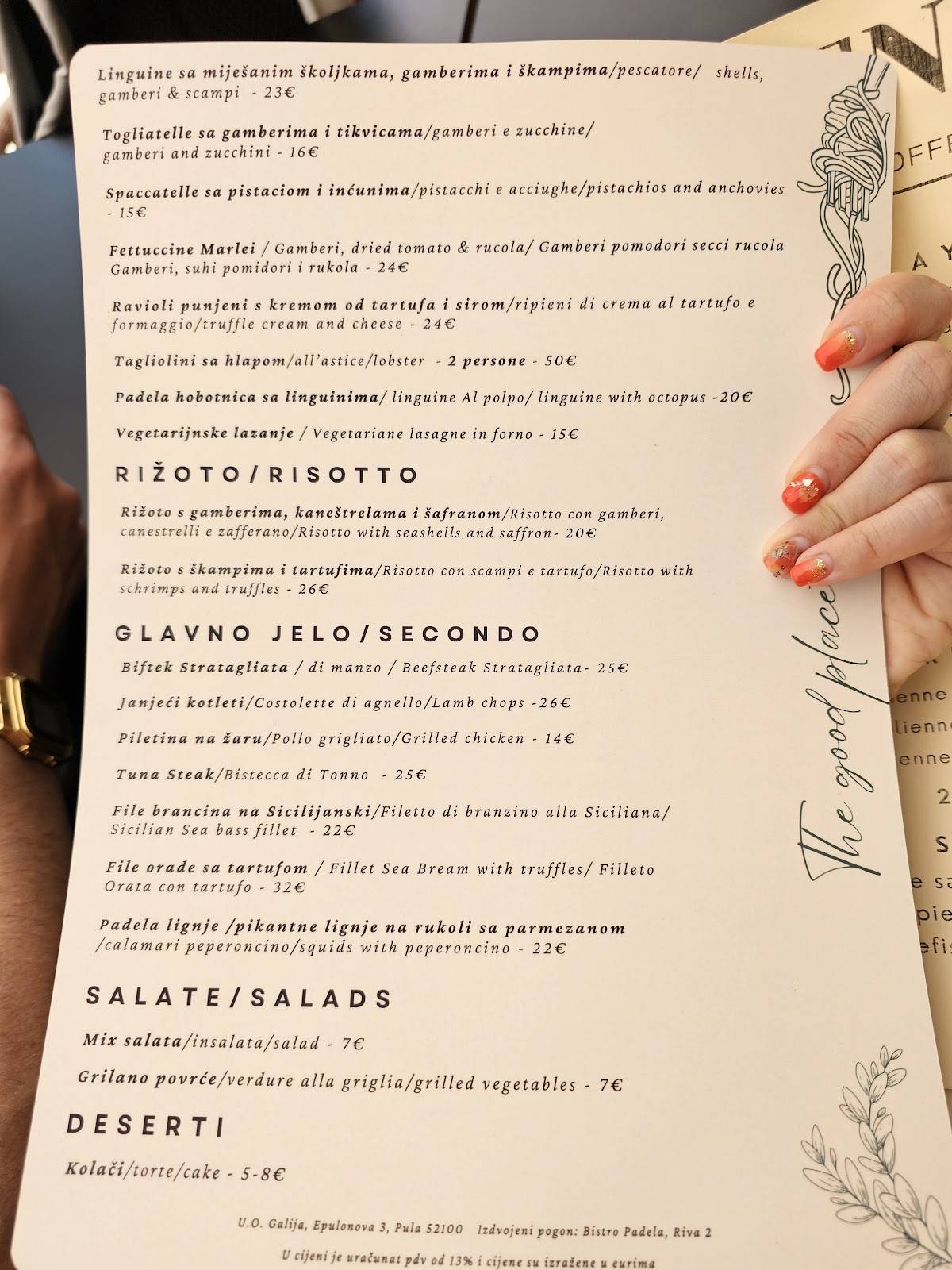 Menu di Padela 