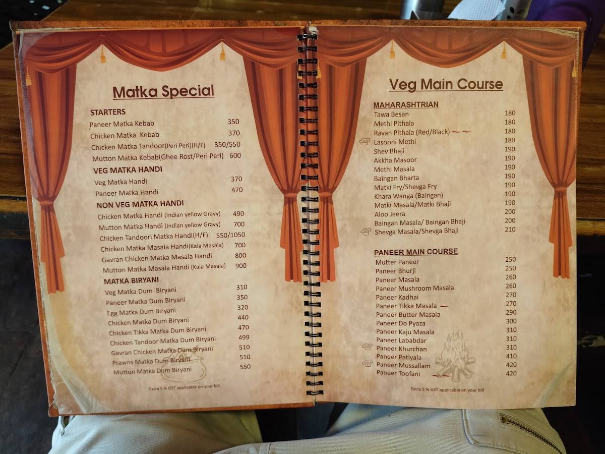 Hotel Wada By Gavran Tadka menu