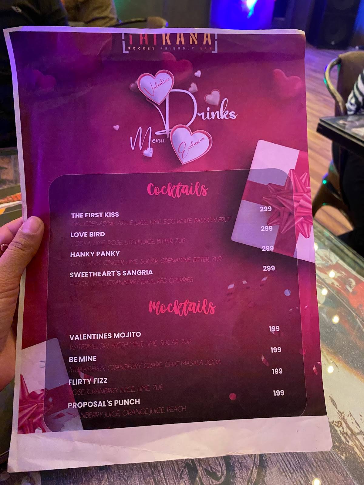 Thikana Hinjawadi menu