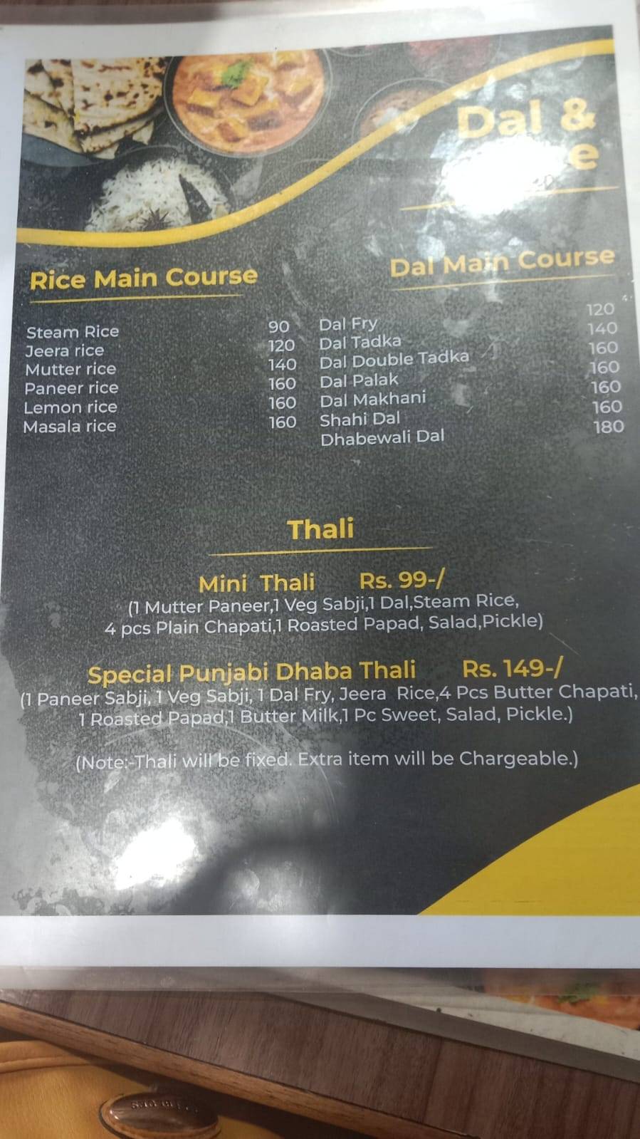 Punjabi Dhaba: The Taste Of Punjab menu