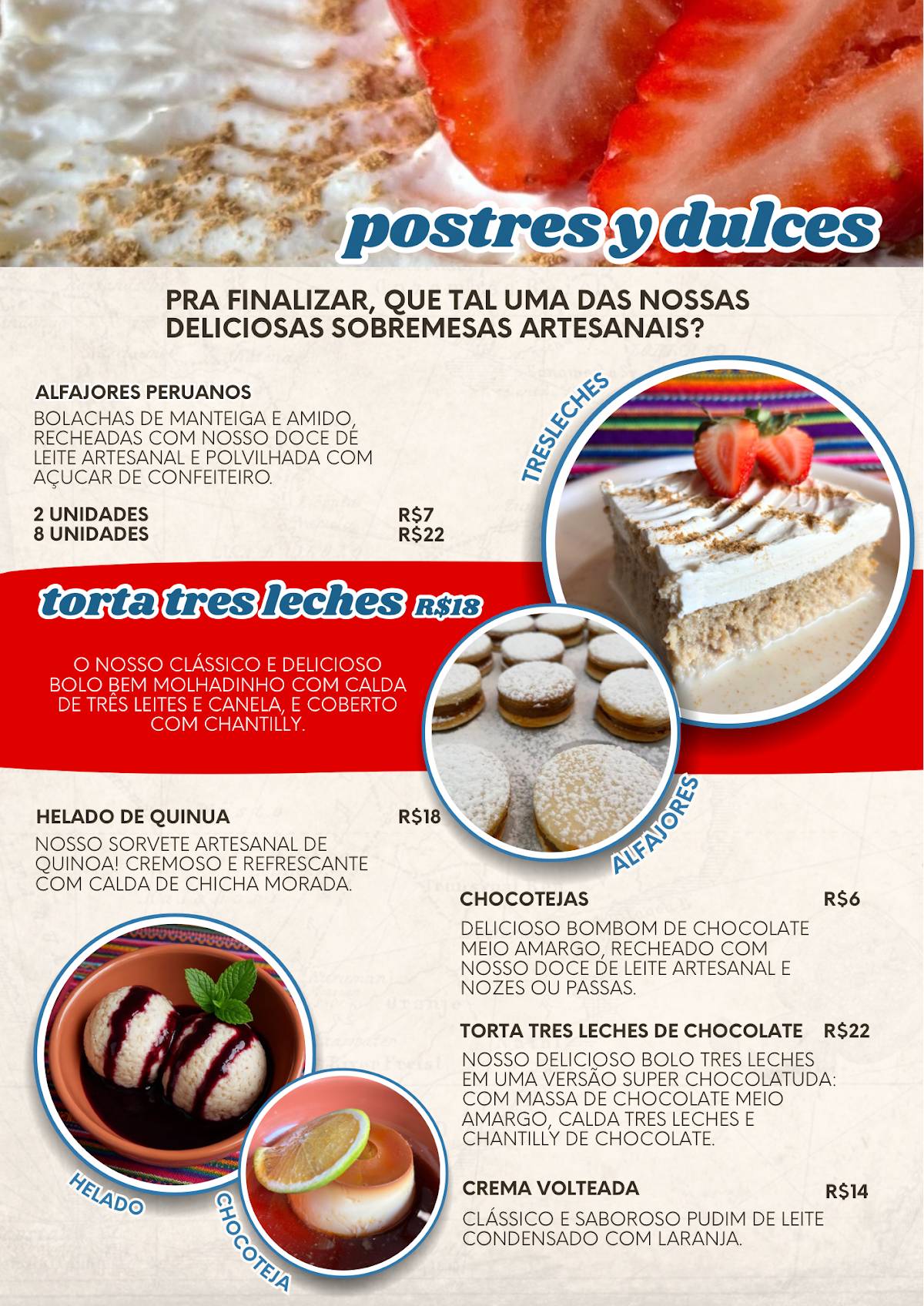 Punto Peru Culinária Peruana cardápio