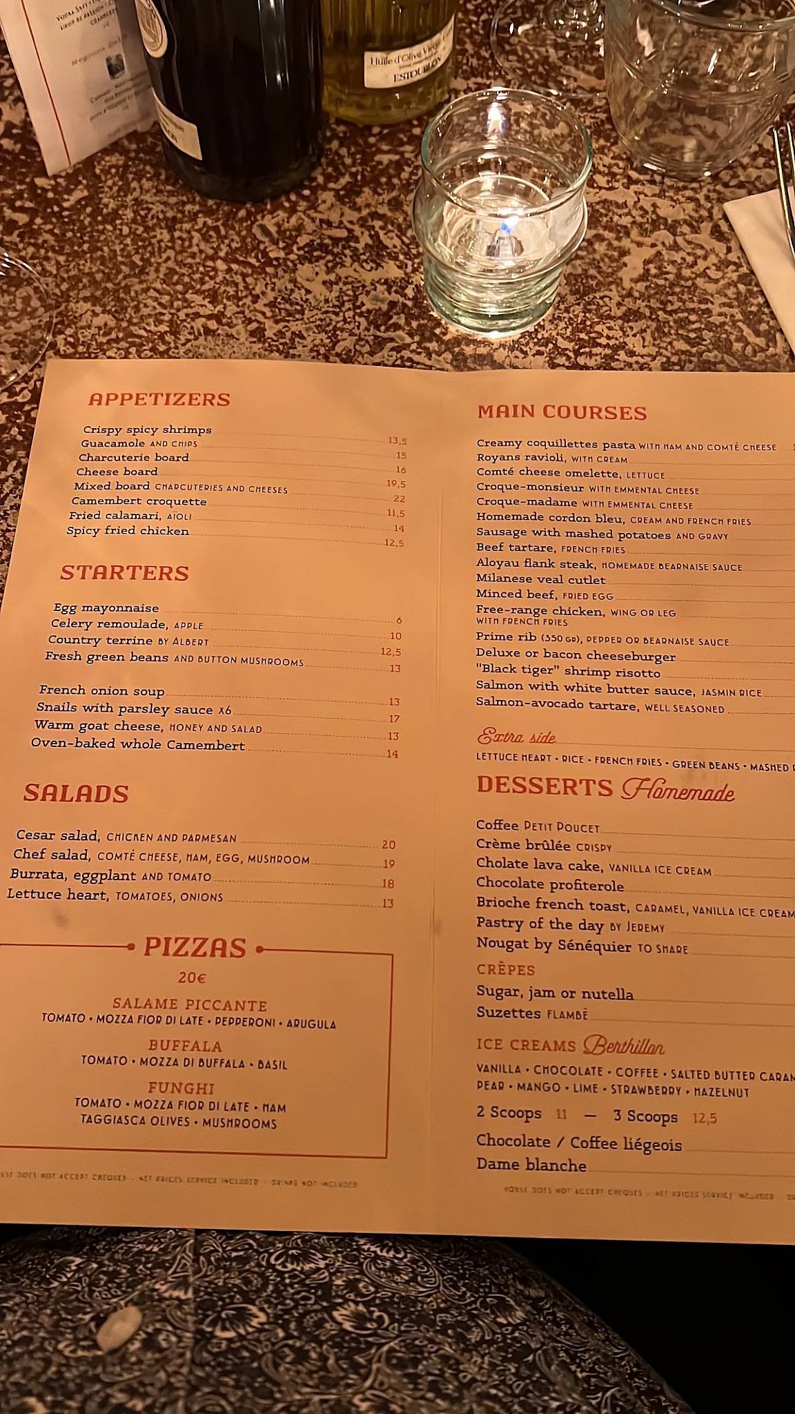 Menu de Quick Paris place de Clichy (Chabert)