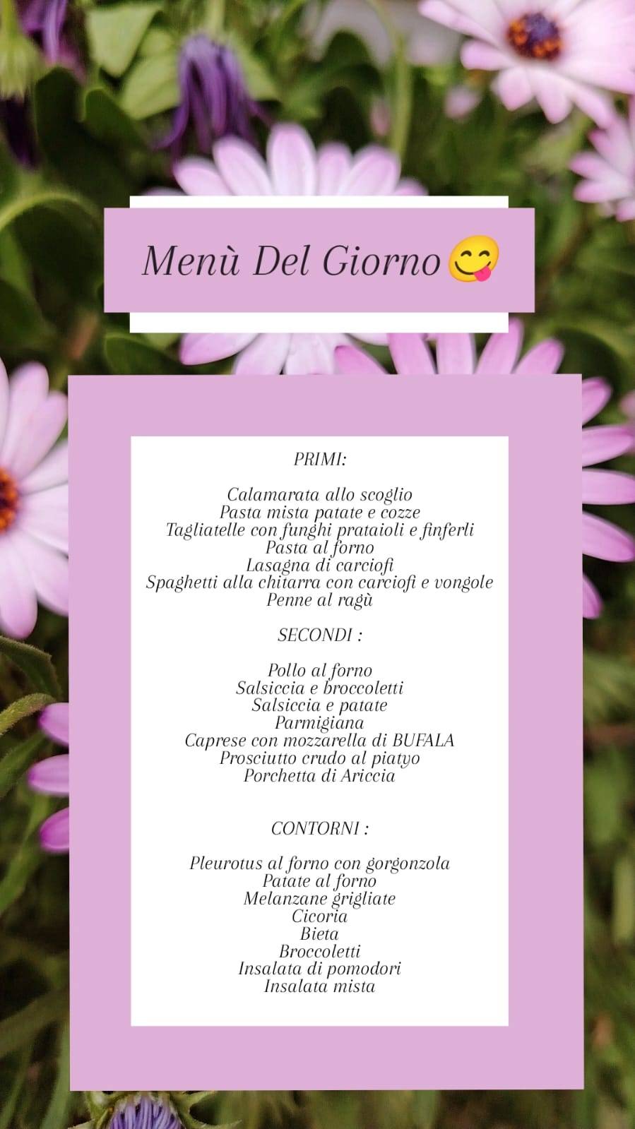 Menu di Quirino Ristoro 