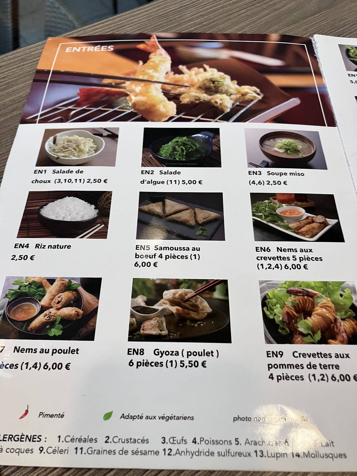 Menu de RAMEN HOUSE