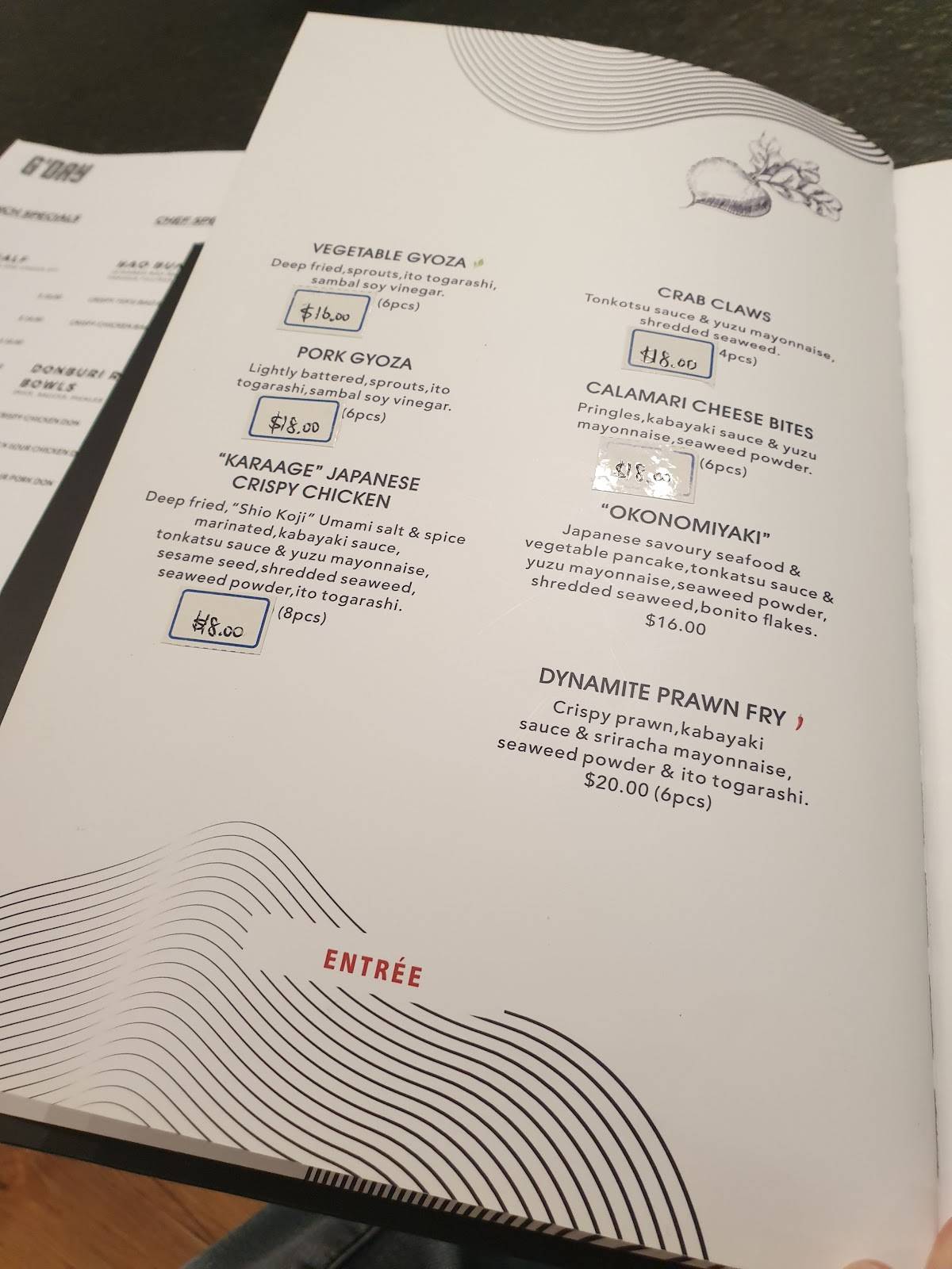 Menu at RISE 88 ASIAN FUSION FOOD restaurant, Ulverstone