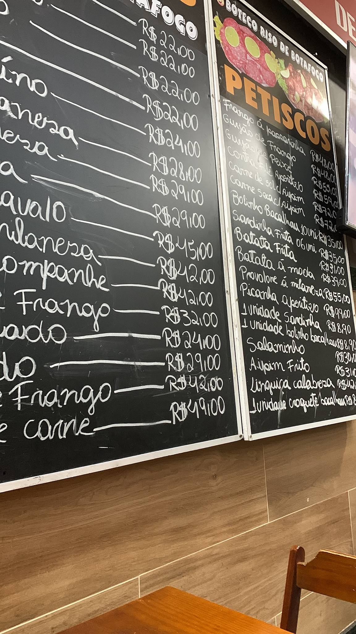 RISO de Botafogo cardápio