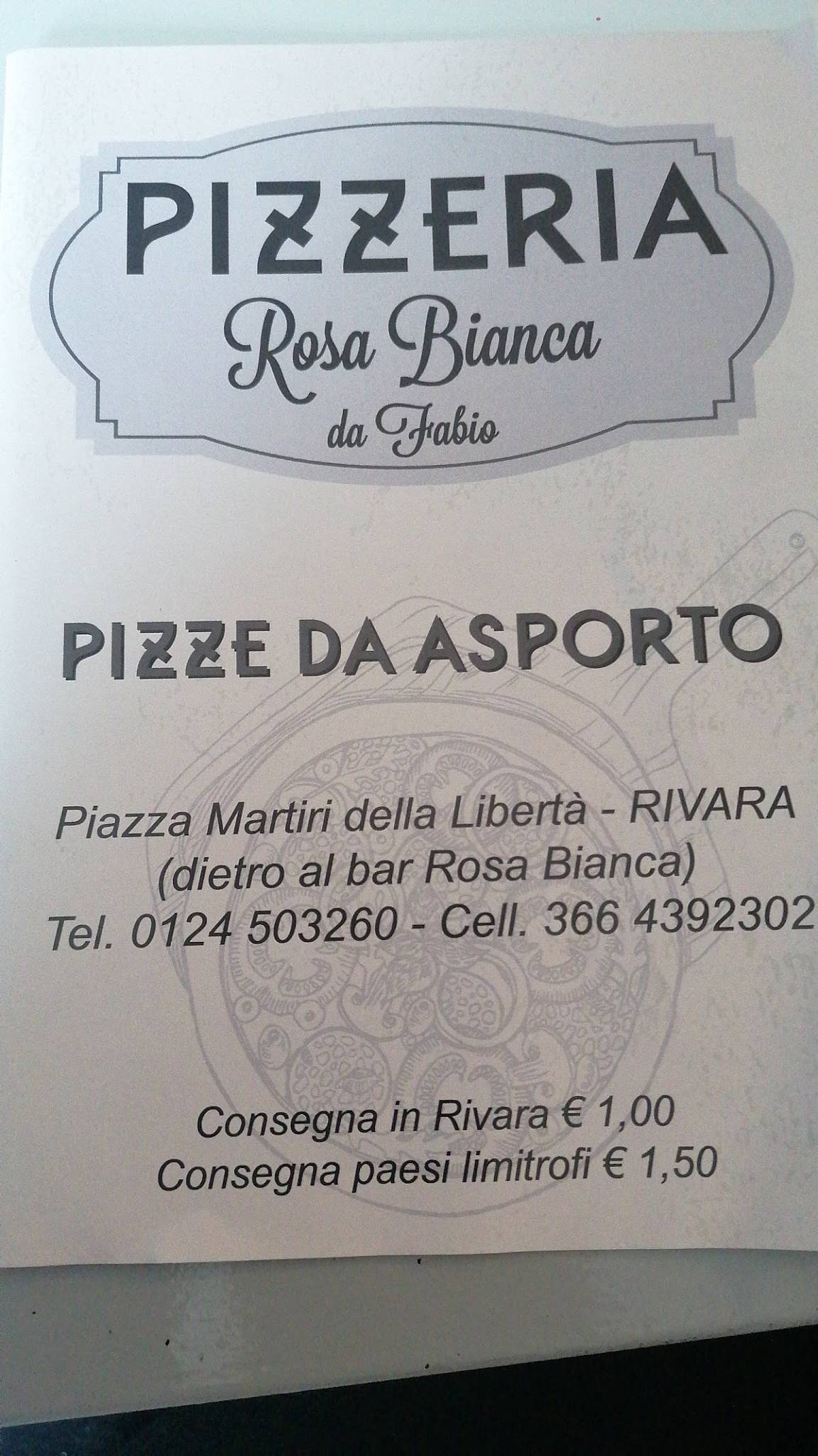 Menu di La Rosa Bianca 