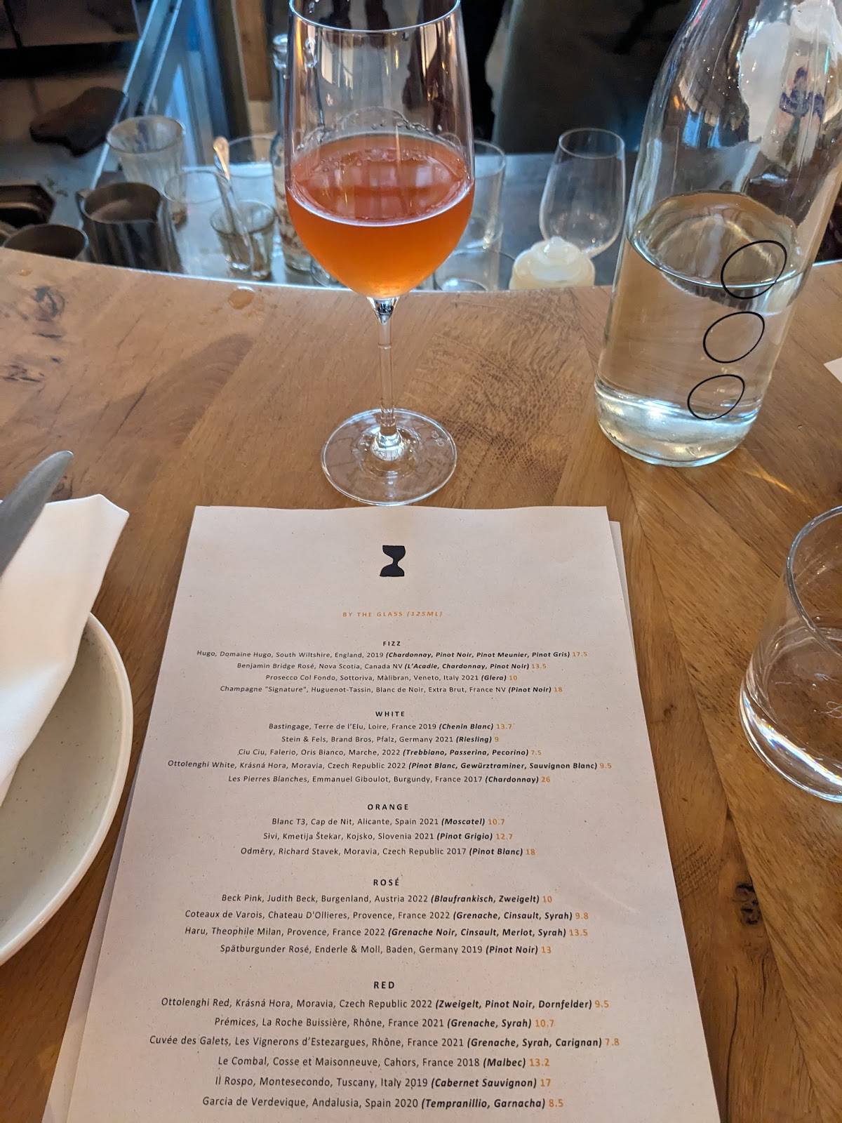 Menu at ROVI restaurant, London