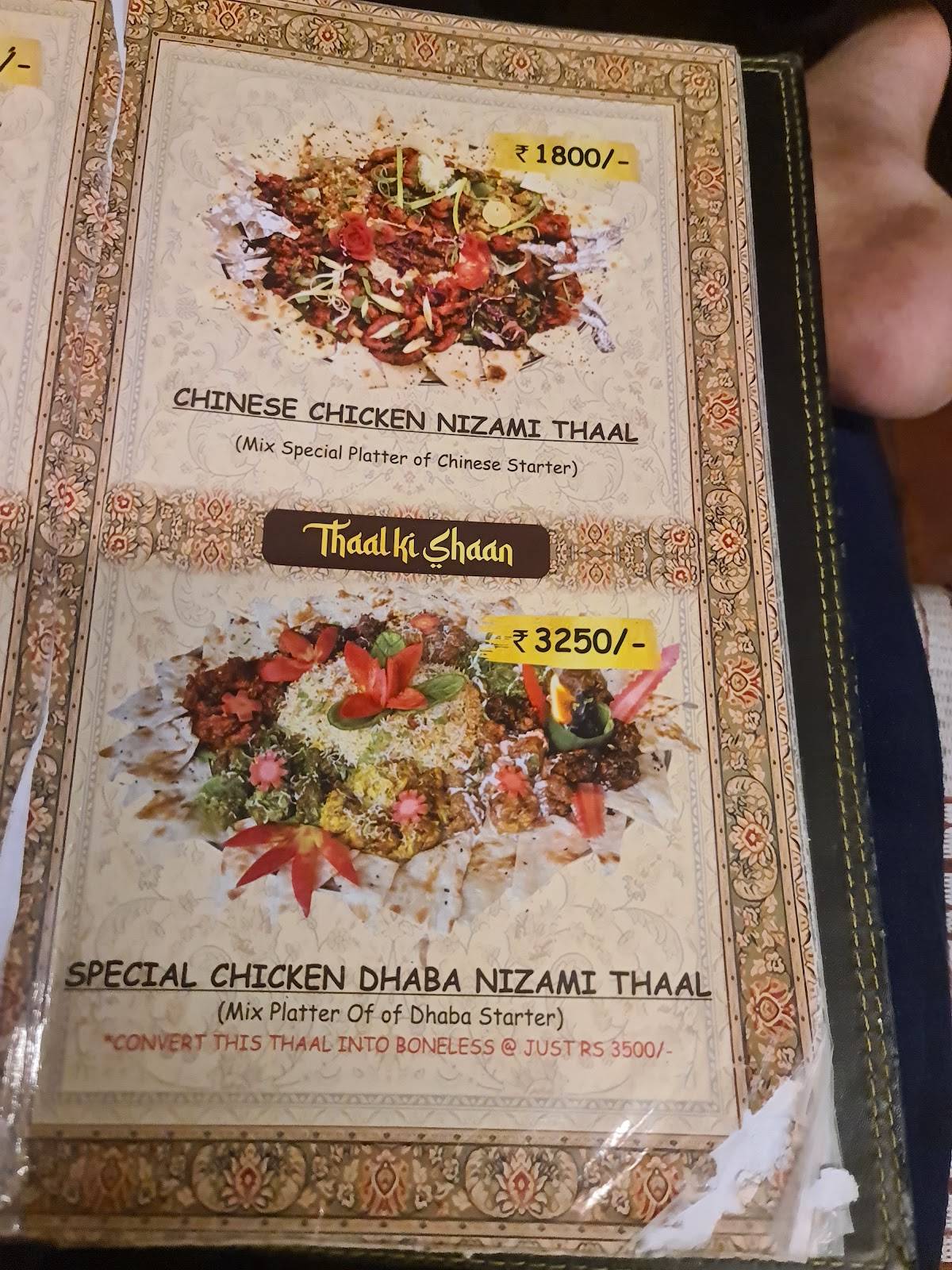 Raafae's Dastarkhwan menu