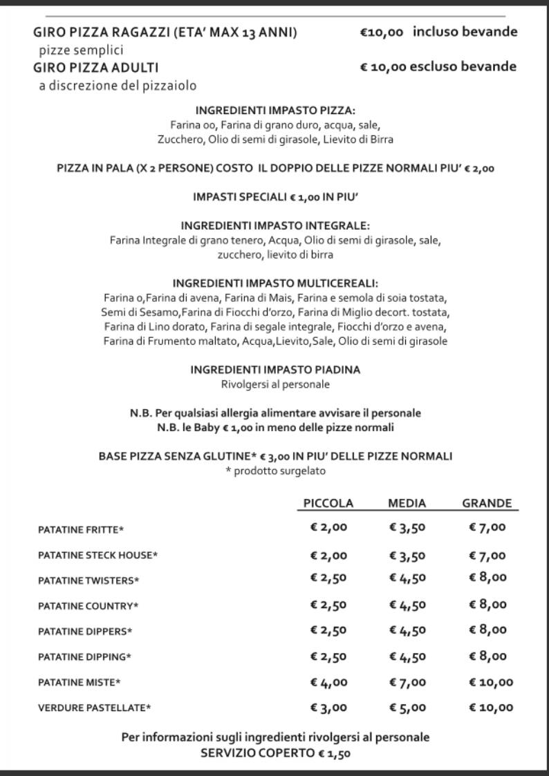 Menu di Il Ritrovo 