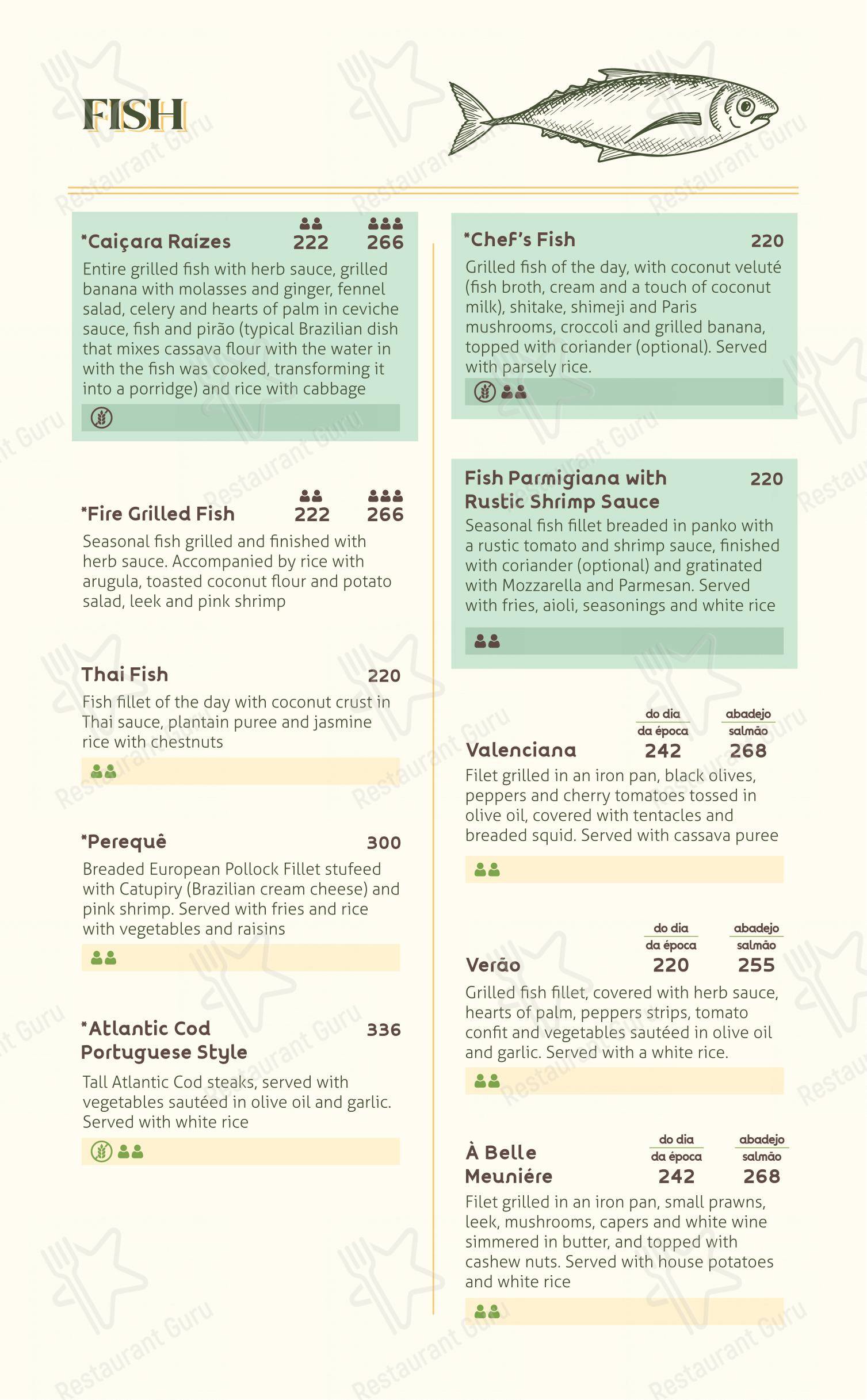 Raízes Restaurante Pizzaria em Ubatuba - Коктейльная карта