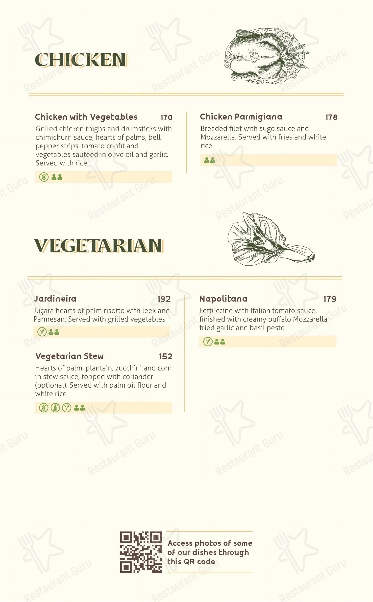 Raízes Restaurante Pizzaria menu - Коктейльная карта