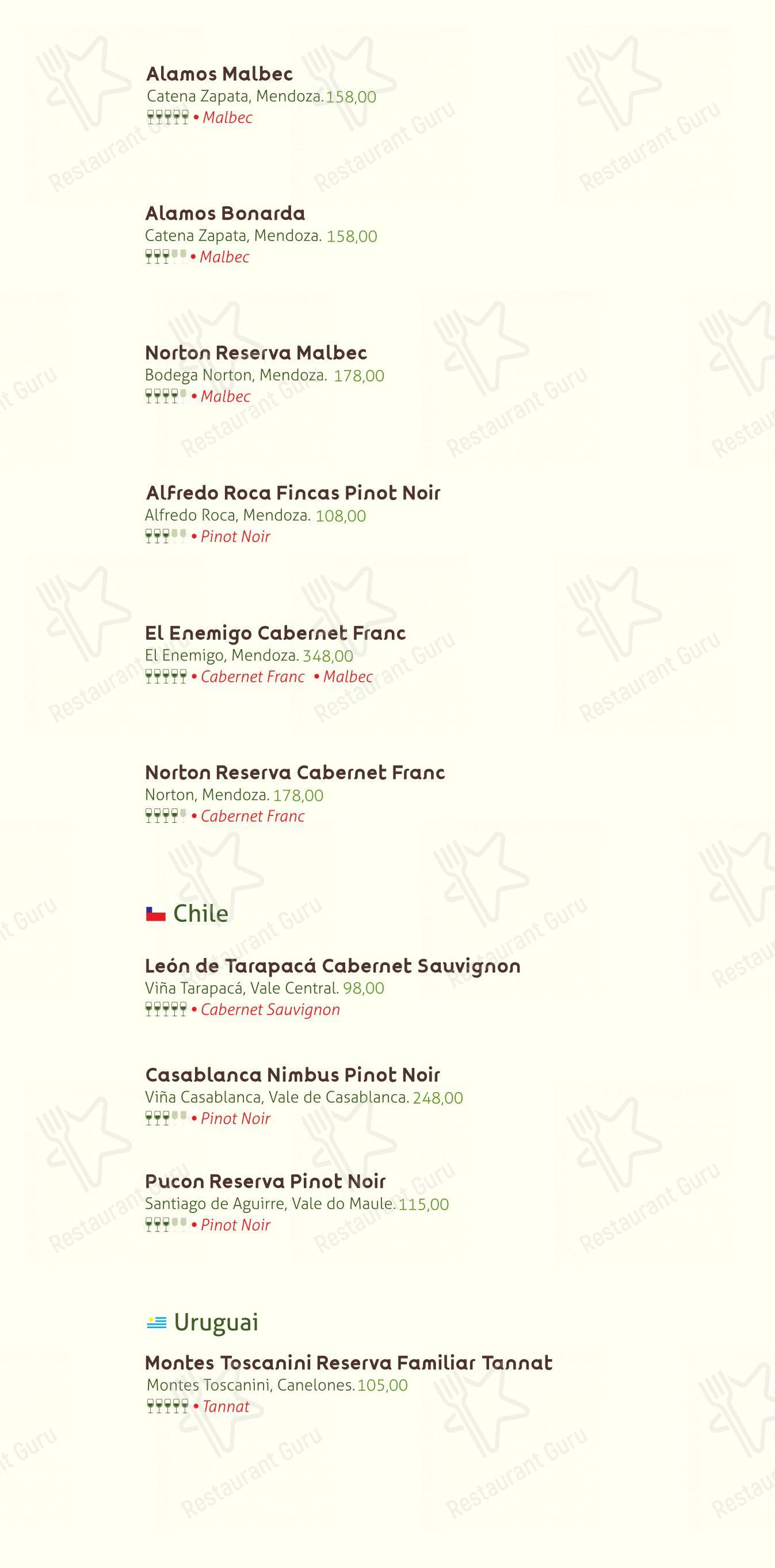 Raízes Restaurante Pizzaria em Ubatuba - 菜单