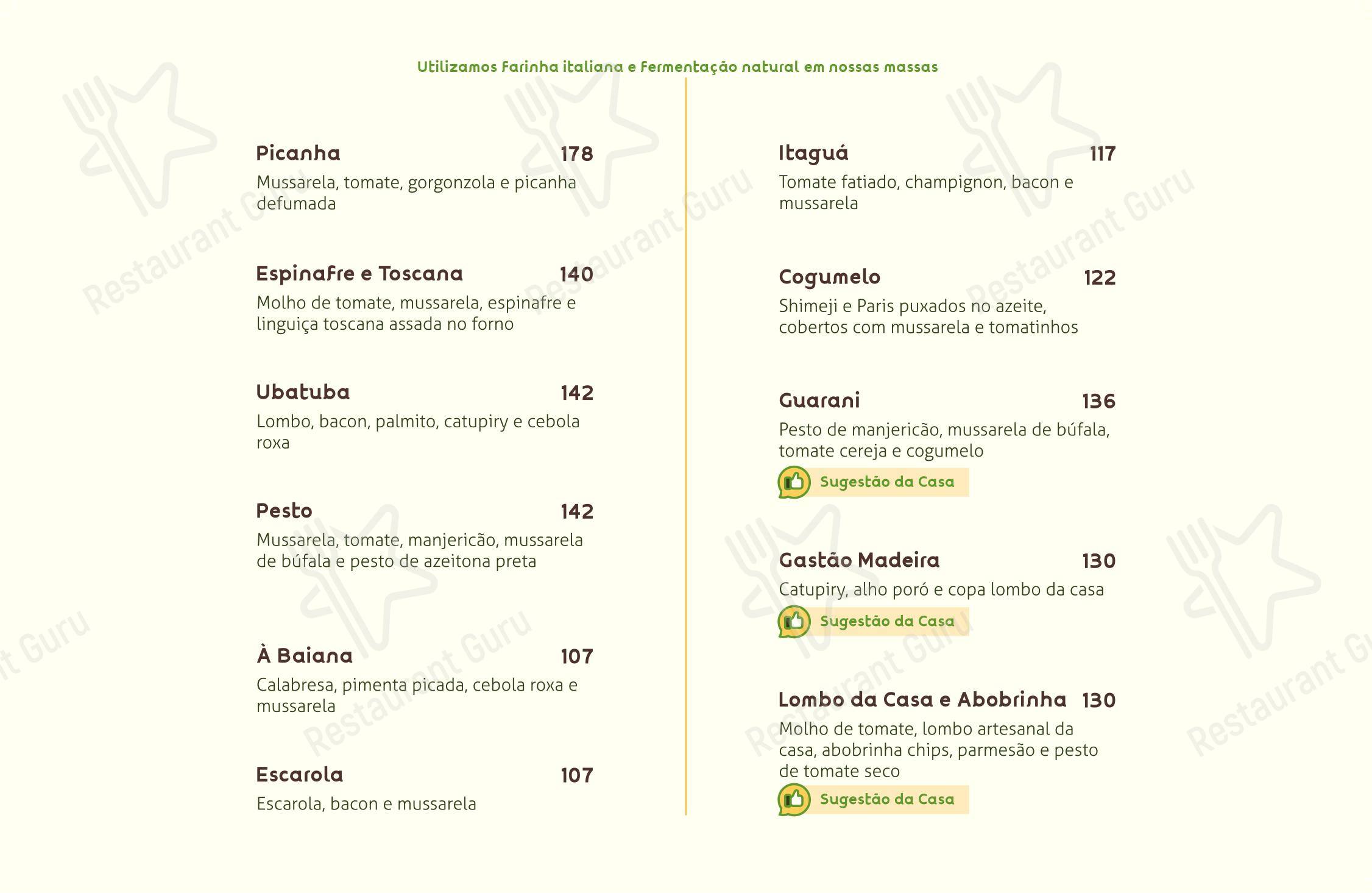 Raízes Restaurante Pizzaria em Ubatuba - Menu bar