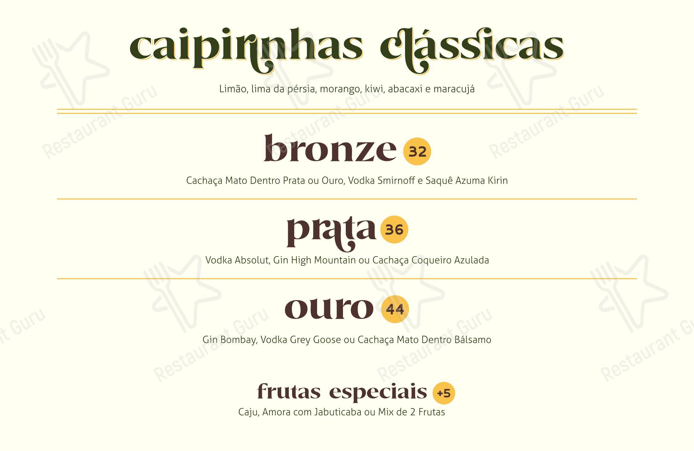 Raízes Restaurante Pizzaria em Ubatuba - Основное меню