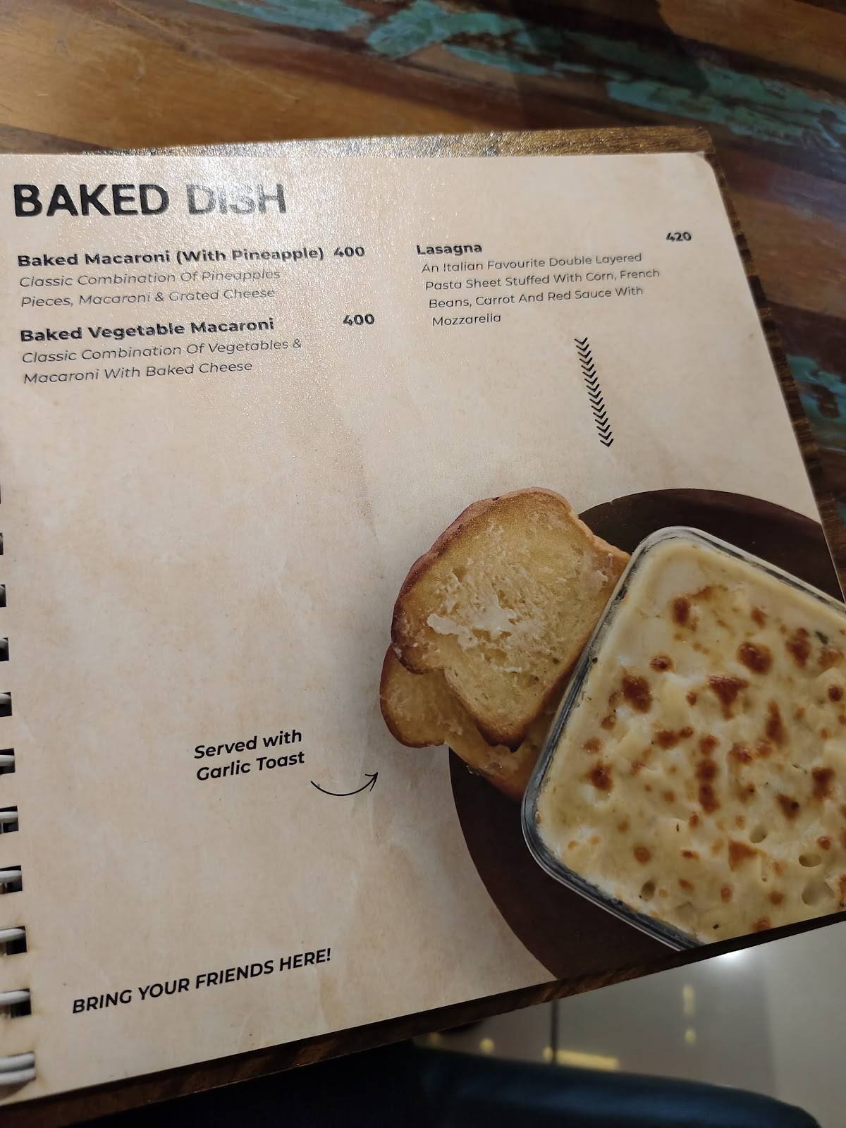 House of Size Zero menu