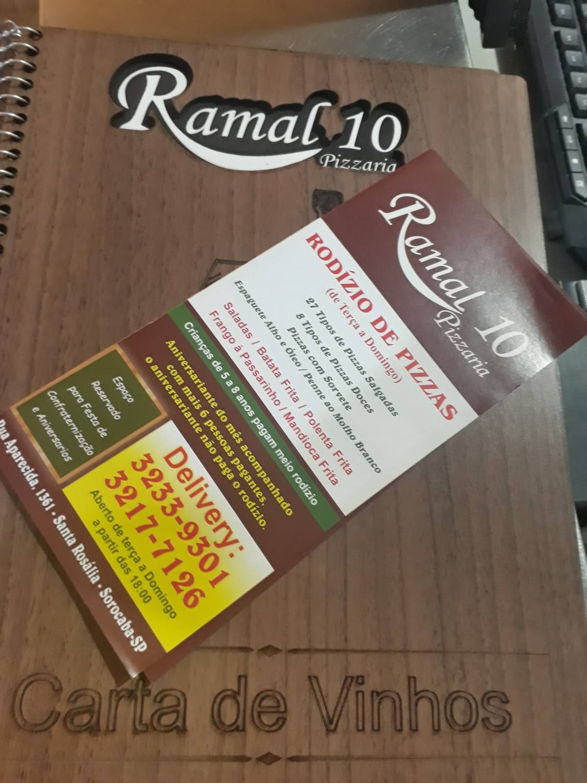 Ramal 10 Pizzaria cardápio