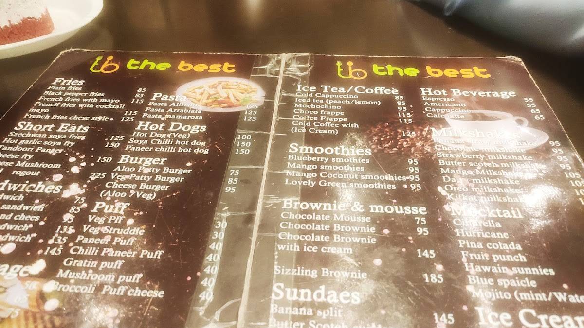 The Chocolate Room menu