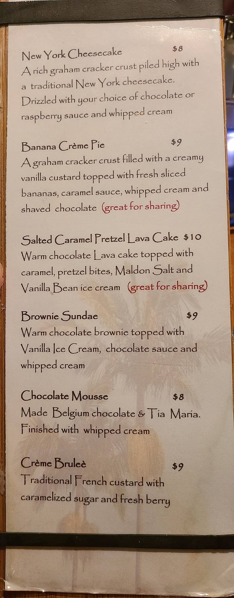 Menu at Rudy's Hideaway Lobsterhouse restaurant, Rancho Cordova