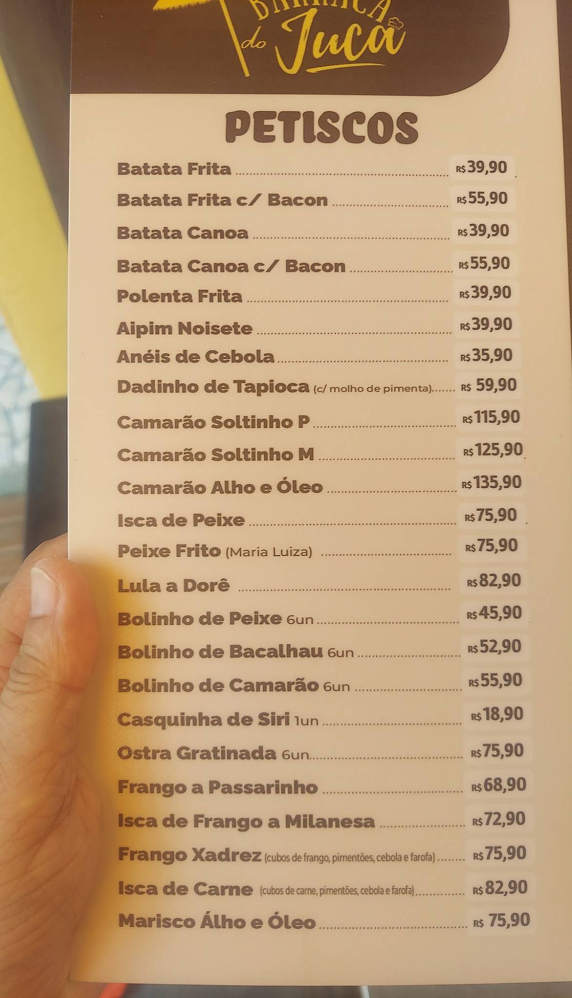 Rancho do Vital restaurante cardápio