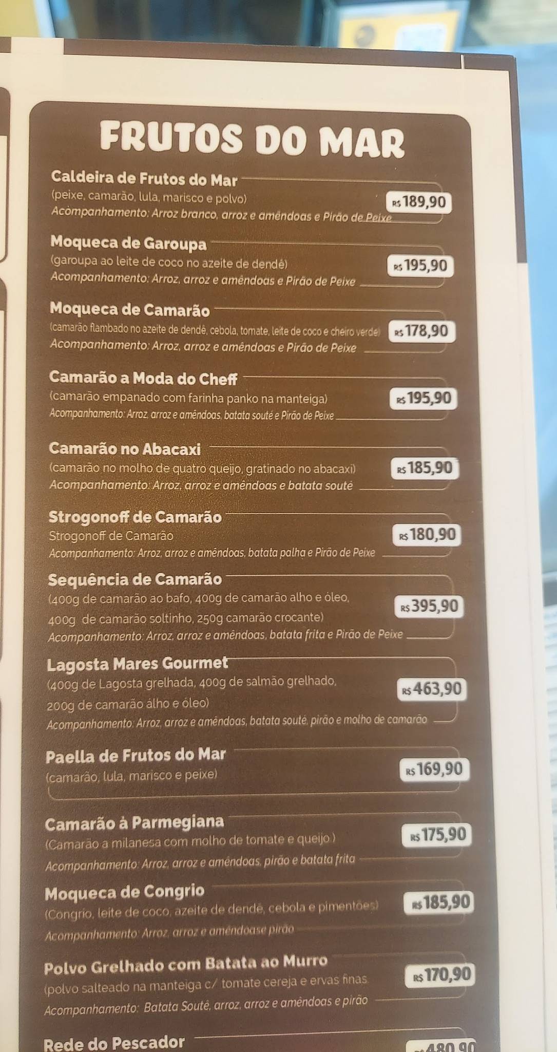 Rancho do Vital restaurante cardápio