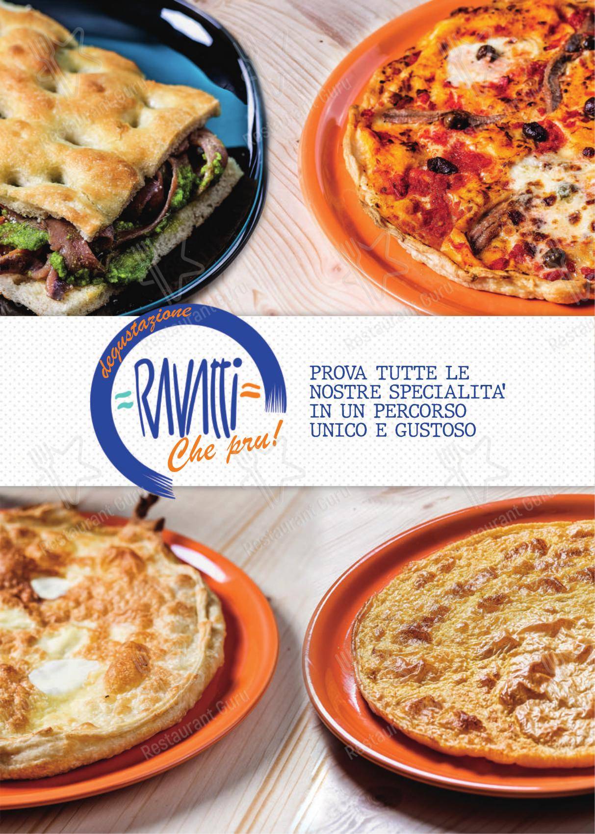 Menu per Ravatti ristorante