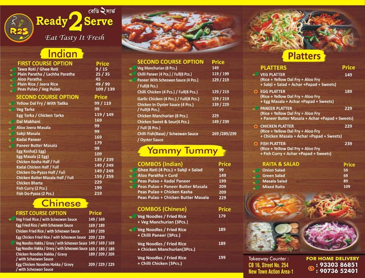 Ready2Serve menu