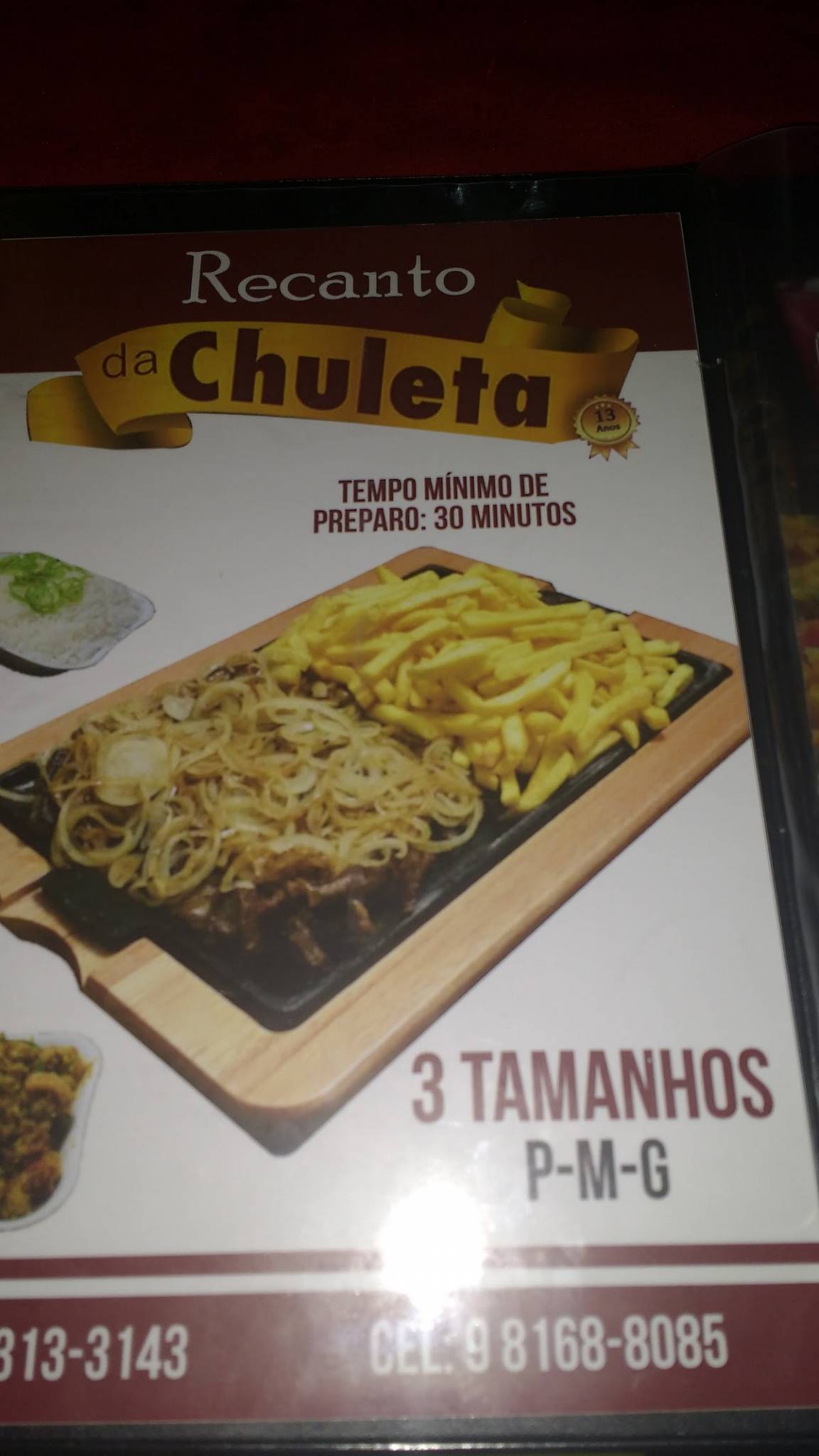 Menu em Recanto da Chuleta pub & Bar, Anápolis, Rua 1 Qd25 Lote08