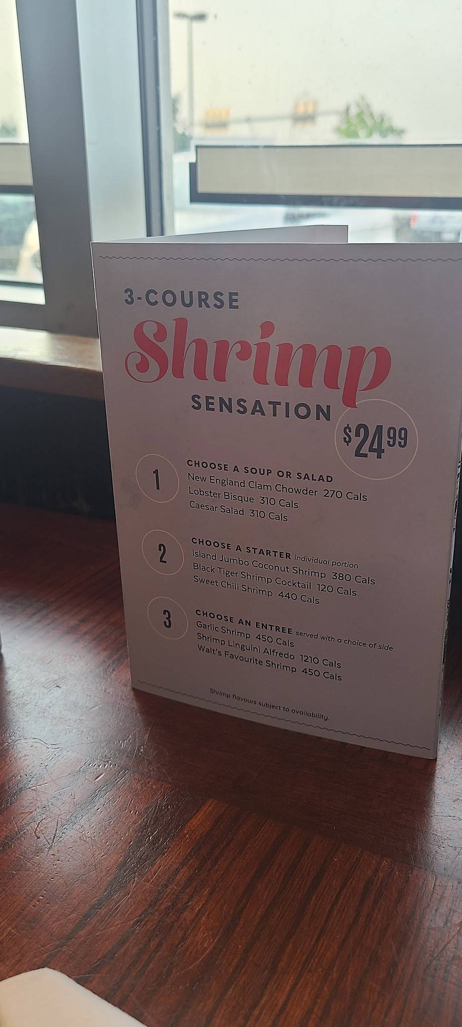 Menu de Red Lobster
