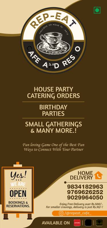 Rep-Eat Cafe menu