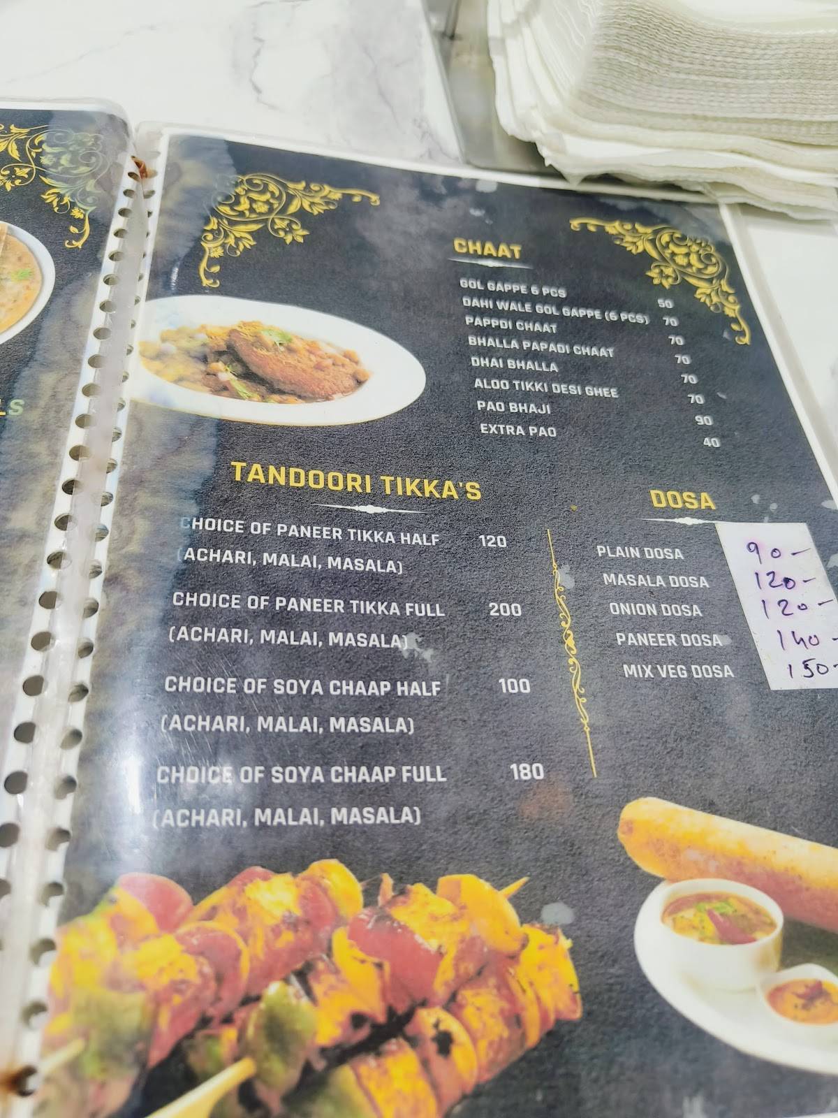 3B-2 Dhaba menu