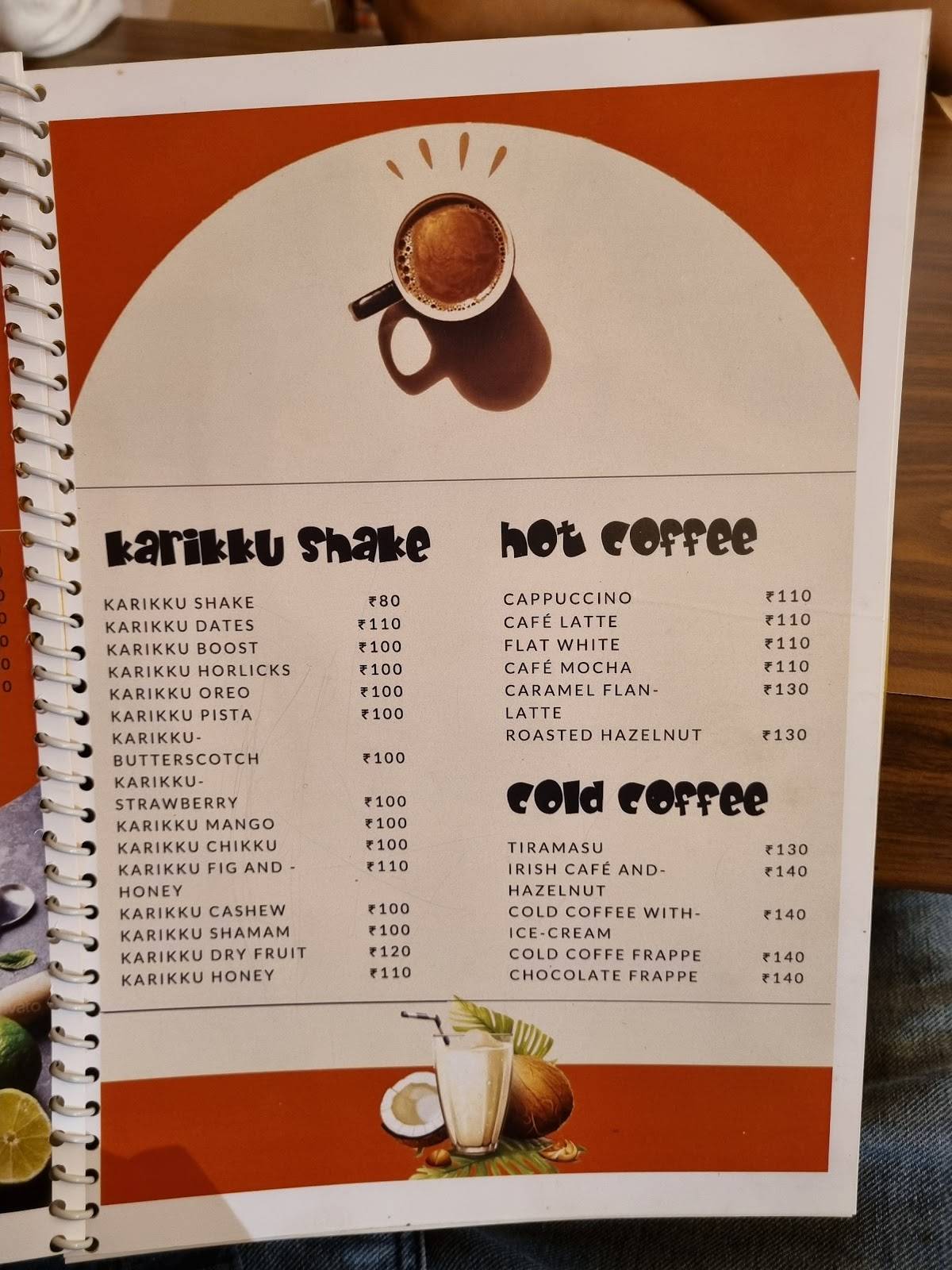 7th heaven kazhakuttam menu