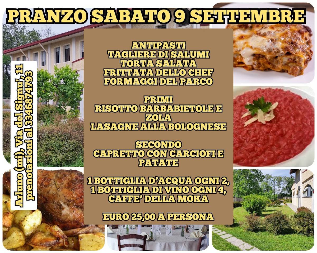 Menu di Agriturismo il parco Arluno 