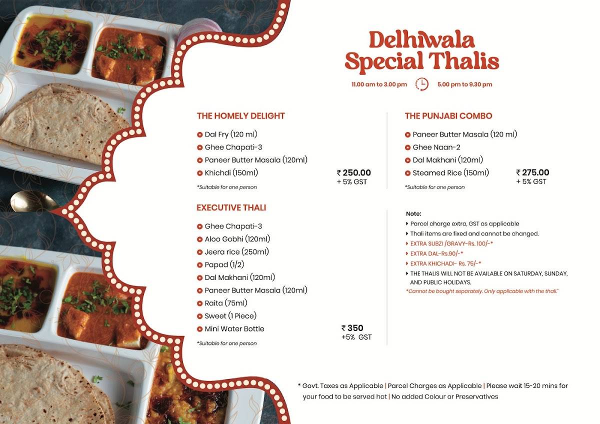 Ajay's Delhiwala Sweet Home menu