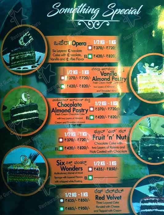 Amma's Pastries cakes kothanur menu